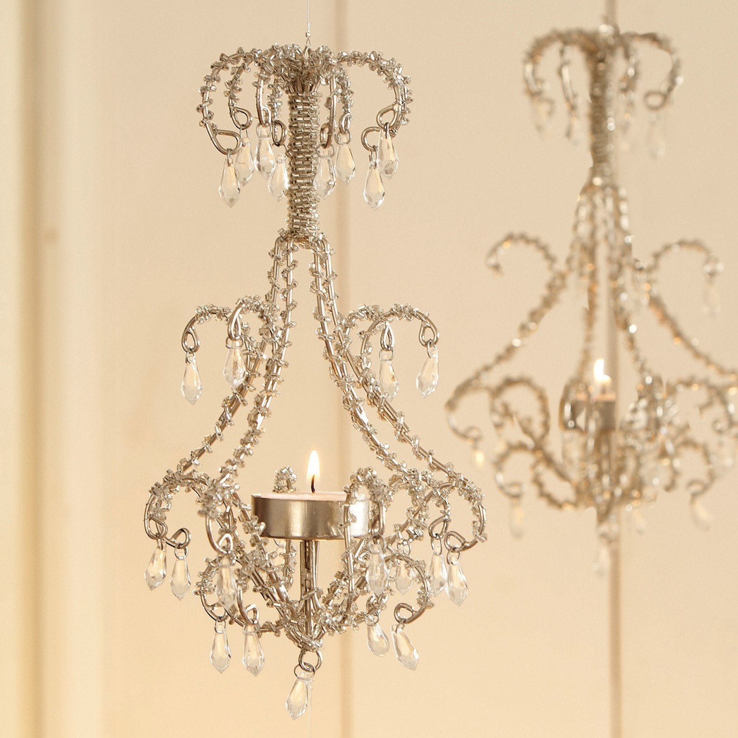 Waxinelichthouder set van 2 Lustre