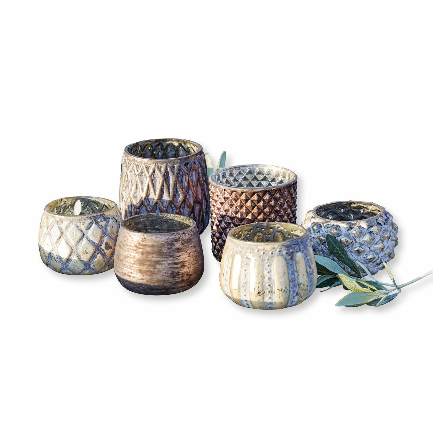 Lot de 6 photophores Fajolle