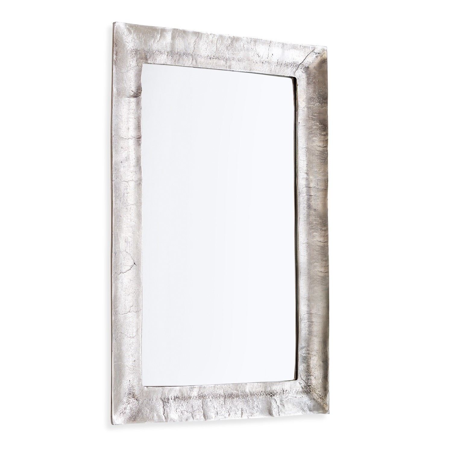 Miroir Bellevalley Miroir rectangulaire avec cadre en métal argenté pour décoration intérieure moderne