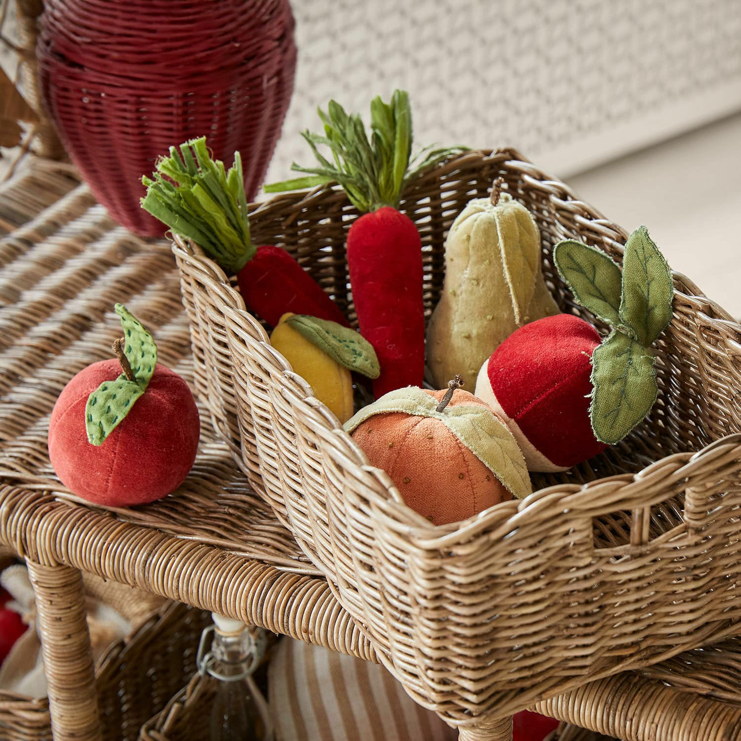 Fruits et légumes en tissu, 7 pièces Mivola