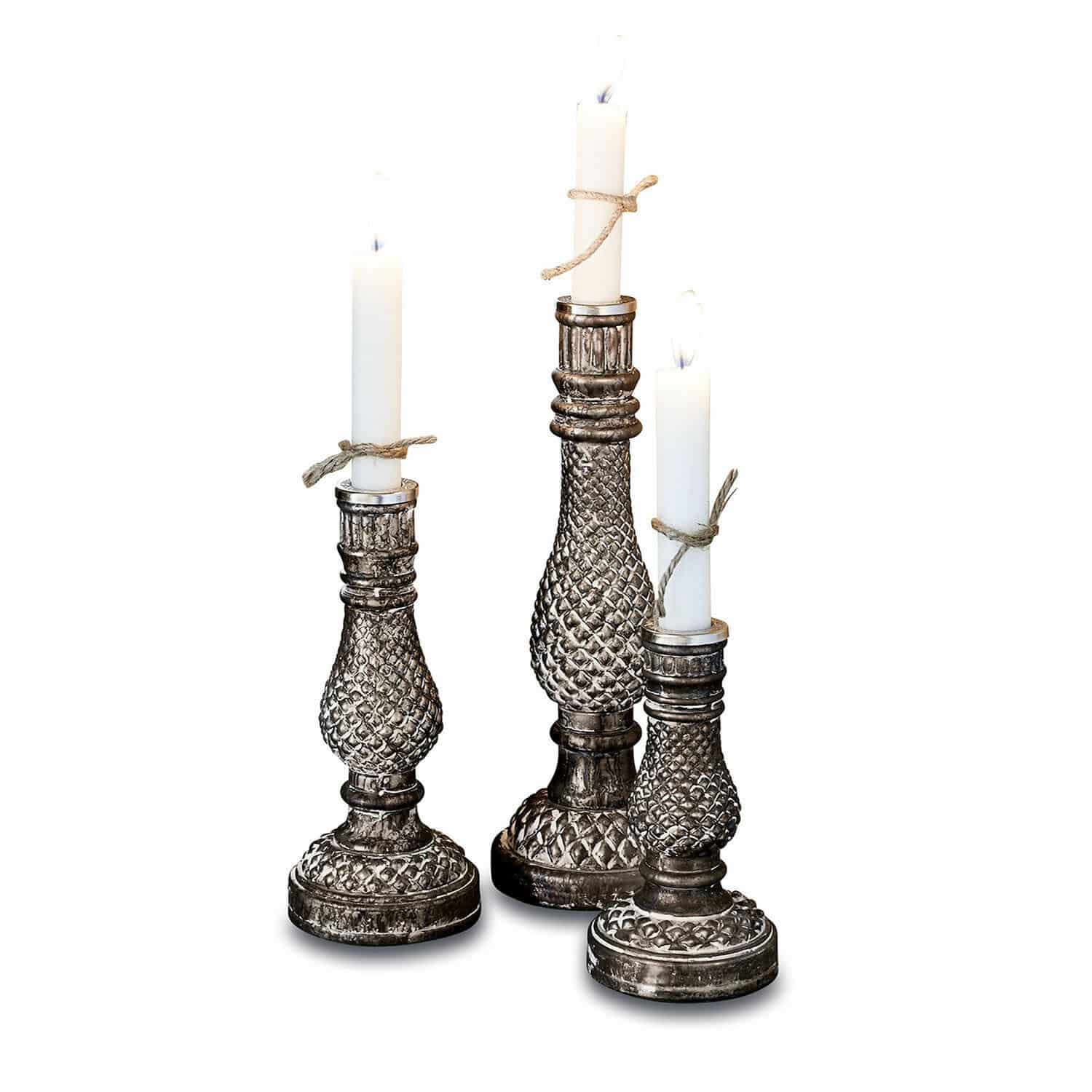 Lot de 3 bougeoirs Toul