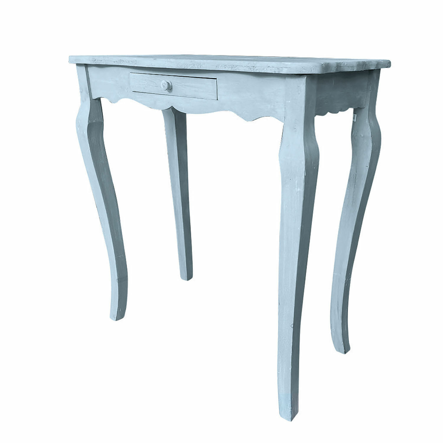 antiekblauw Barbey houten console in antiekblauw, stijlvolle meubel voor woonkamer