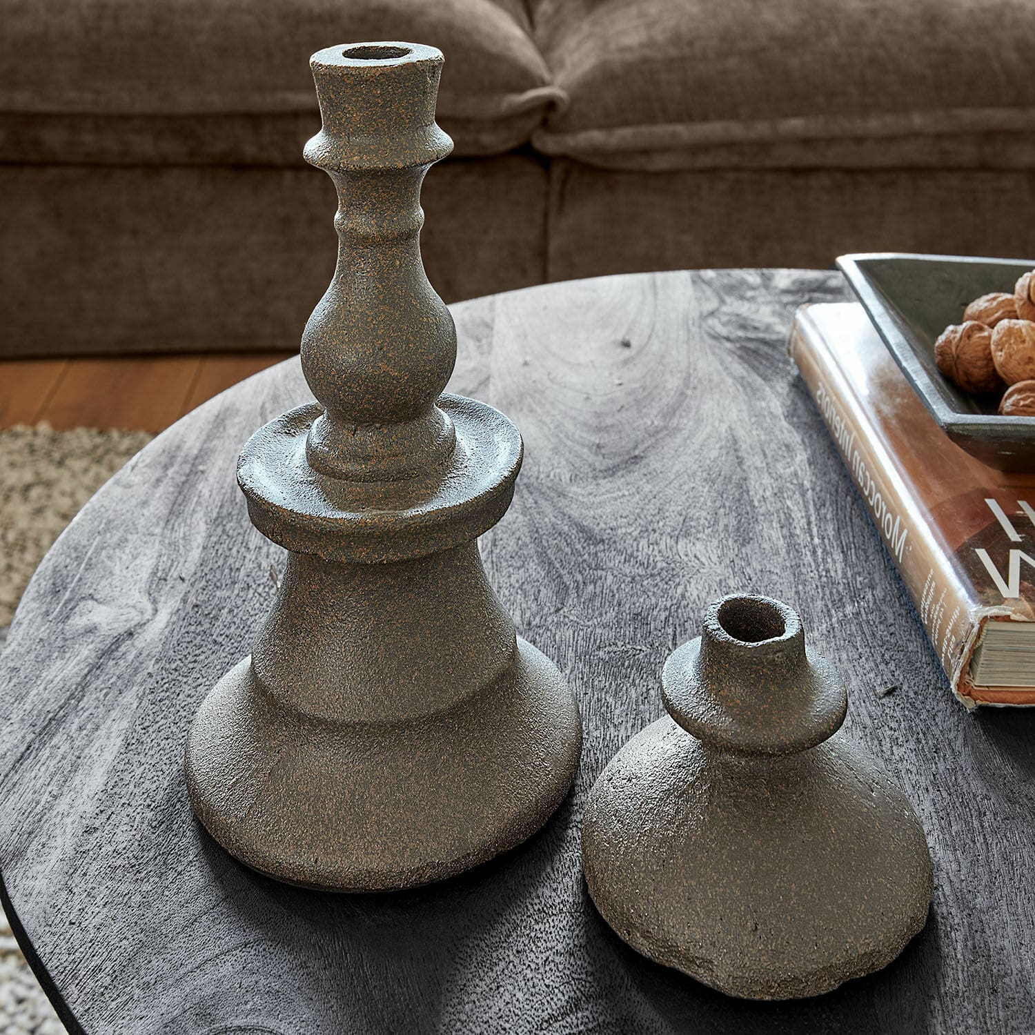 Lot de 2 bougeoirs 