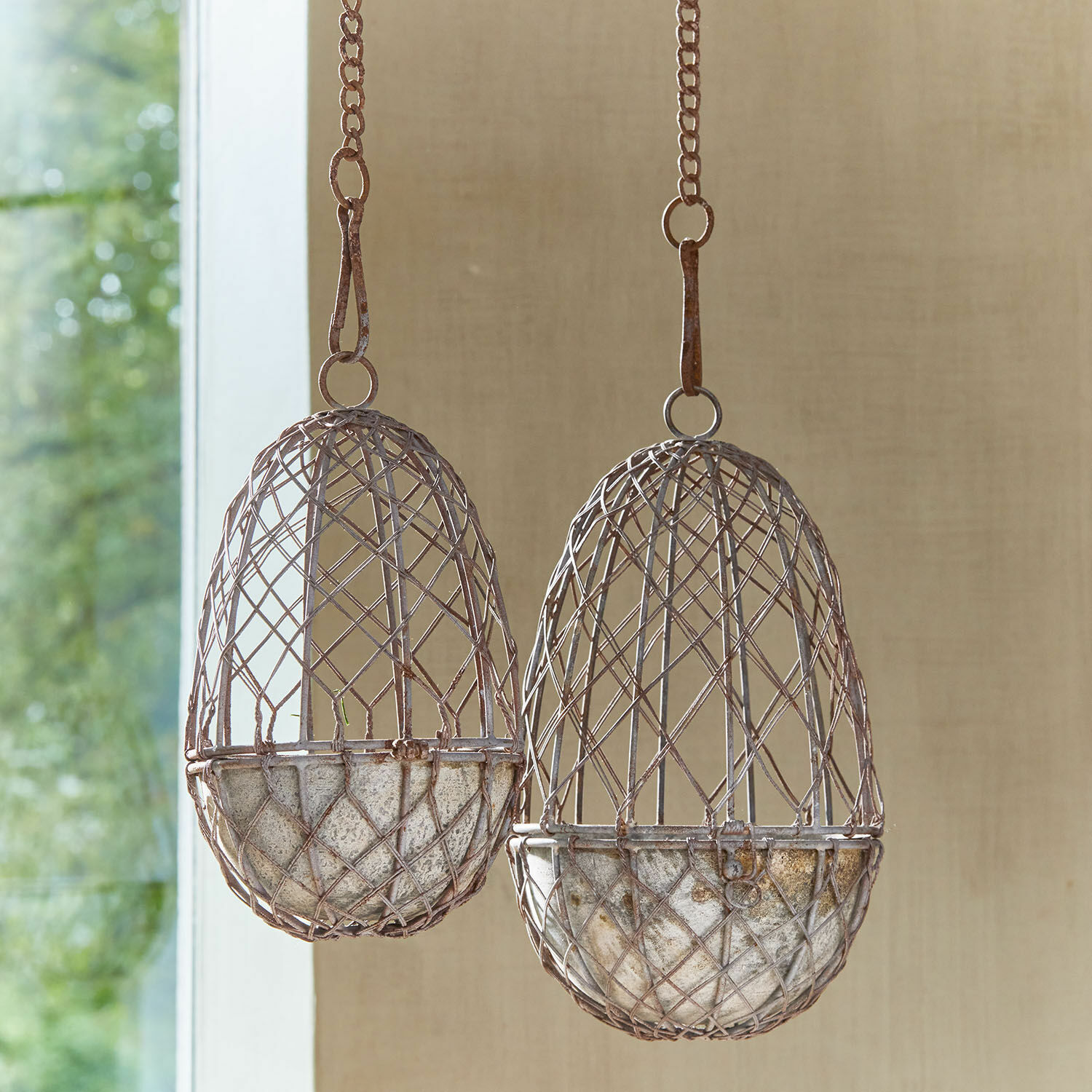 Lot de 2 cages à oiseaux décoratives Eralin