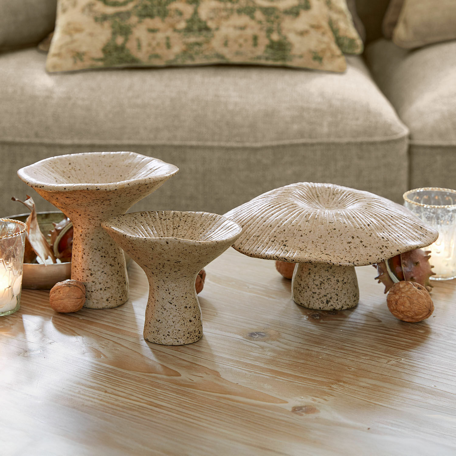 Lot de 3 champignons décoratifs Safoura