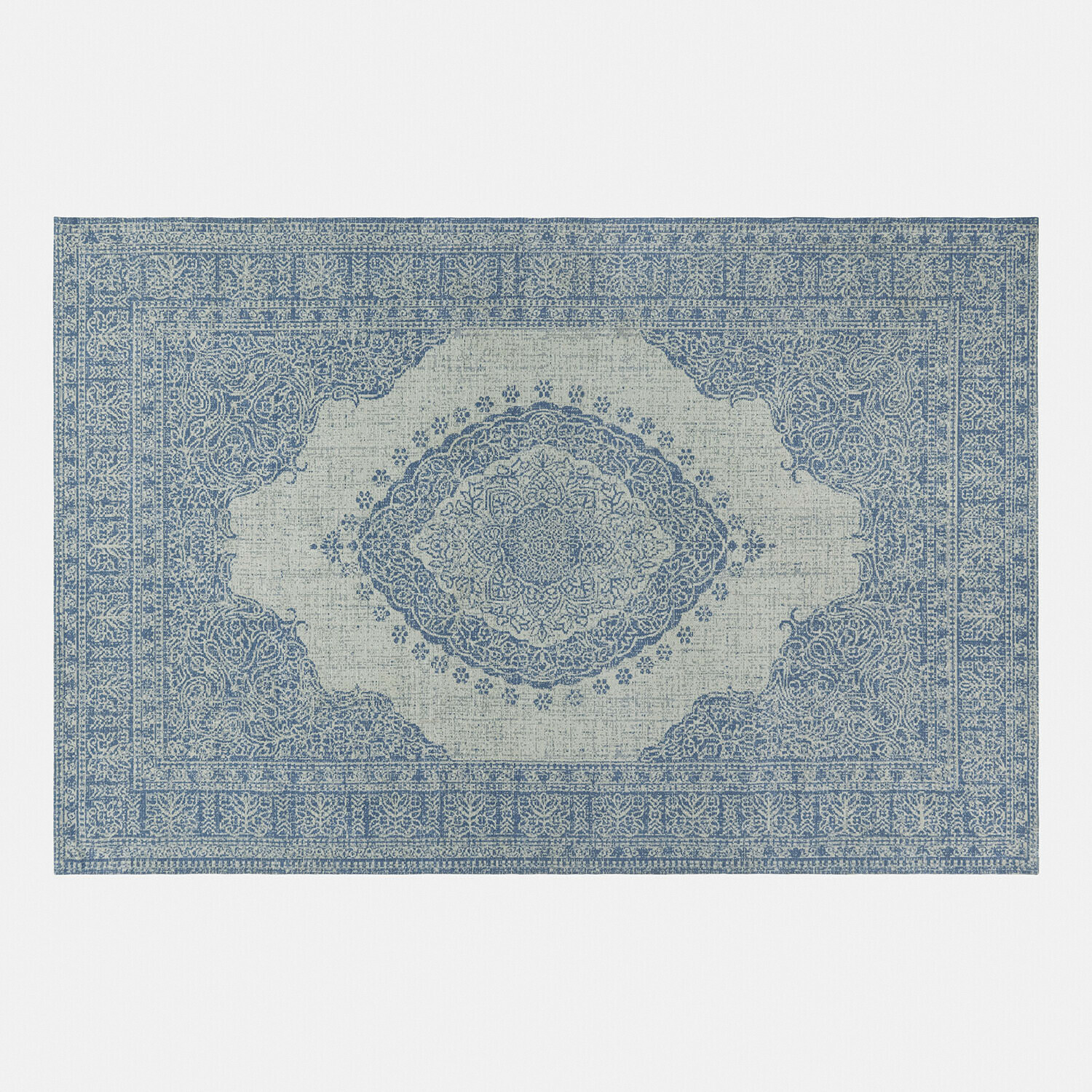 Vloerkleed Valecrest Tapijt met oosters patroon in blauwgrijze tinten, decoratief en stijlvol voor woonkamer