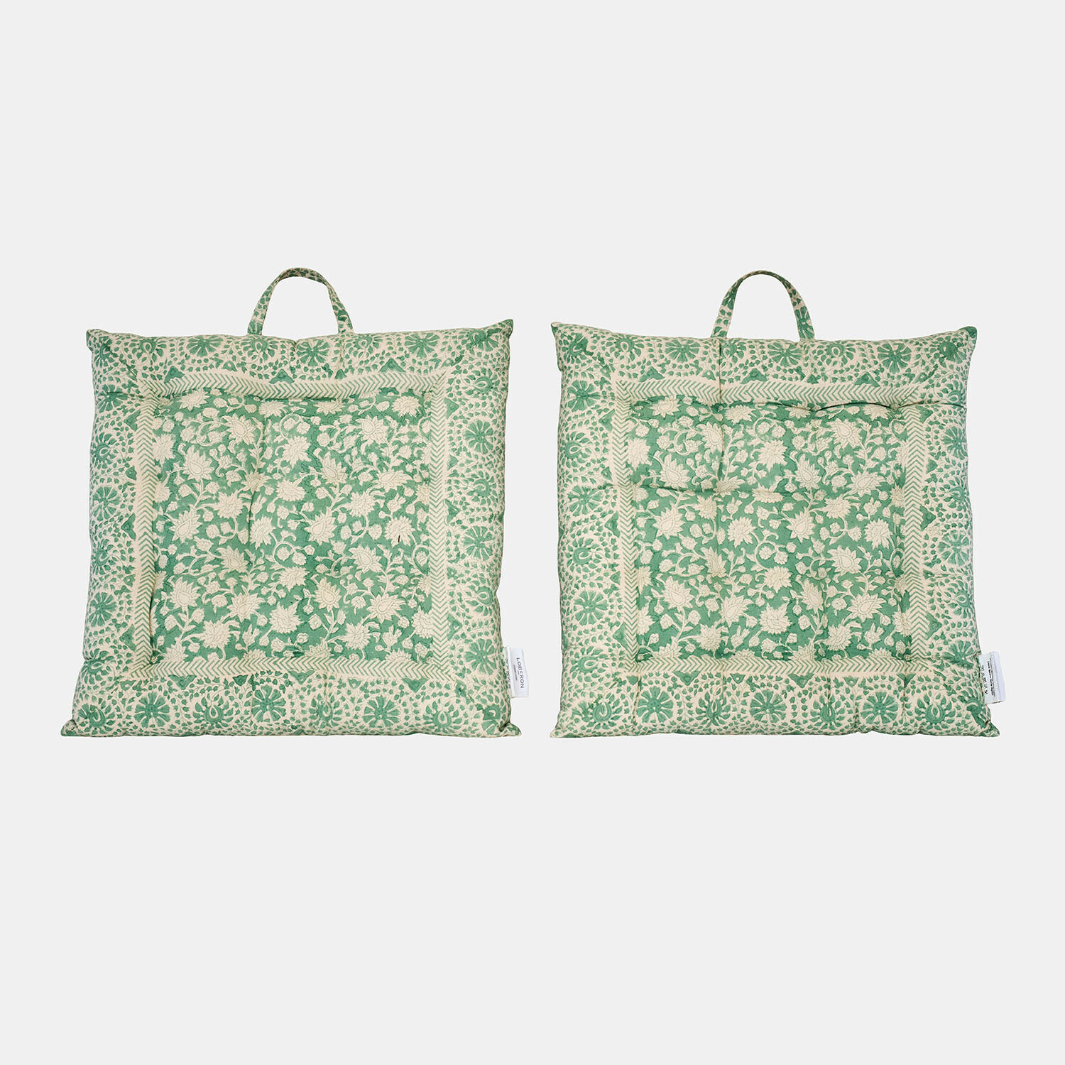 Lot de 2 coussins d’assise Fleuronnes