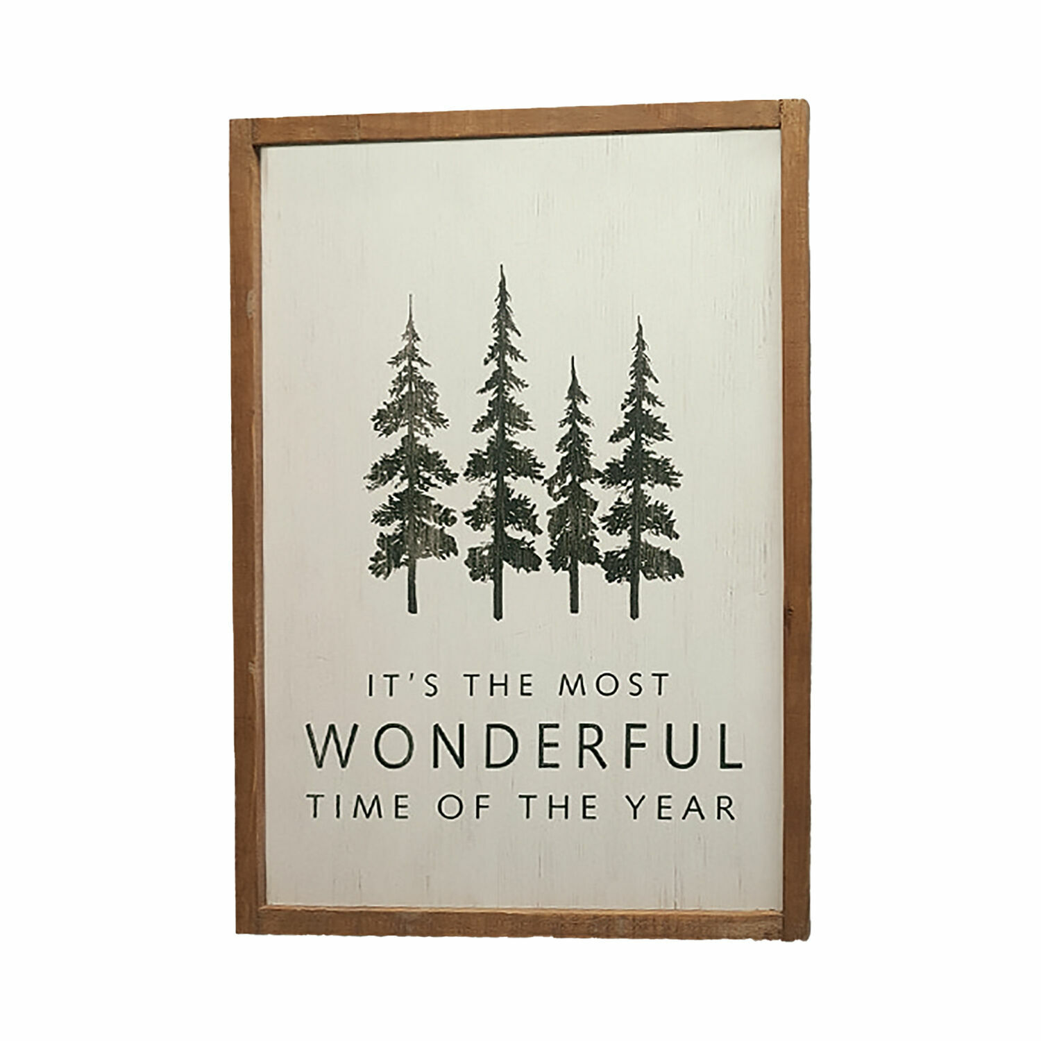 Decoboard Wonderful Houten wanddecoratie met tekst en boomillustratie in natuurlijke kleuren voor binnen.