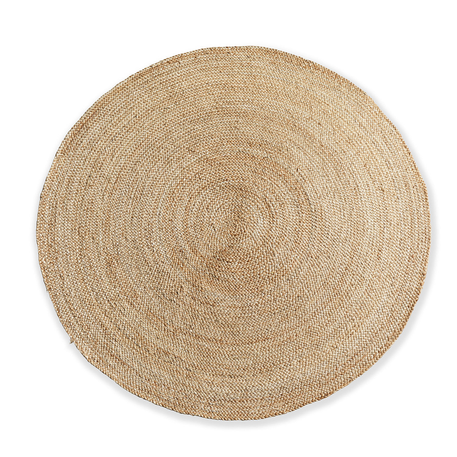 Vloerkleed Imene Ronde vloerkleed van natuurlijke jute in beige, perfect voor eco- en boho-interieurs
