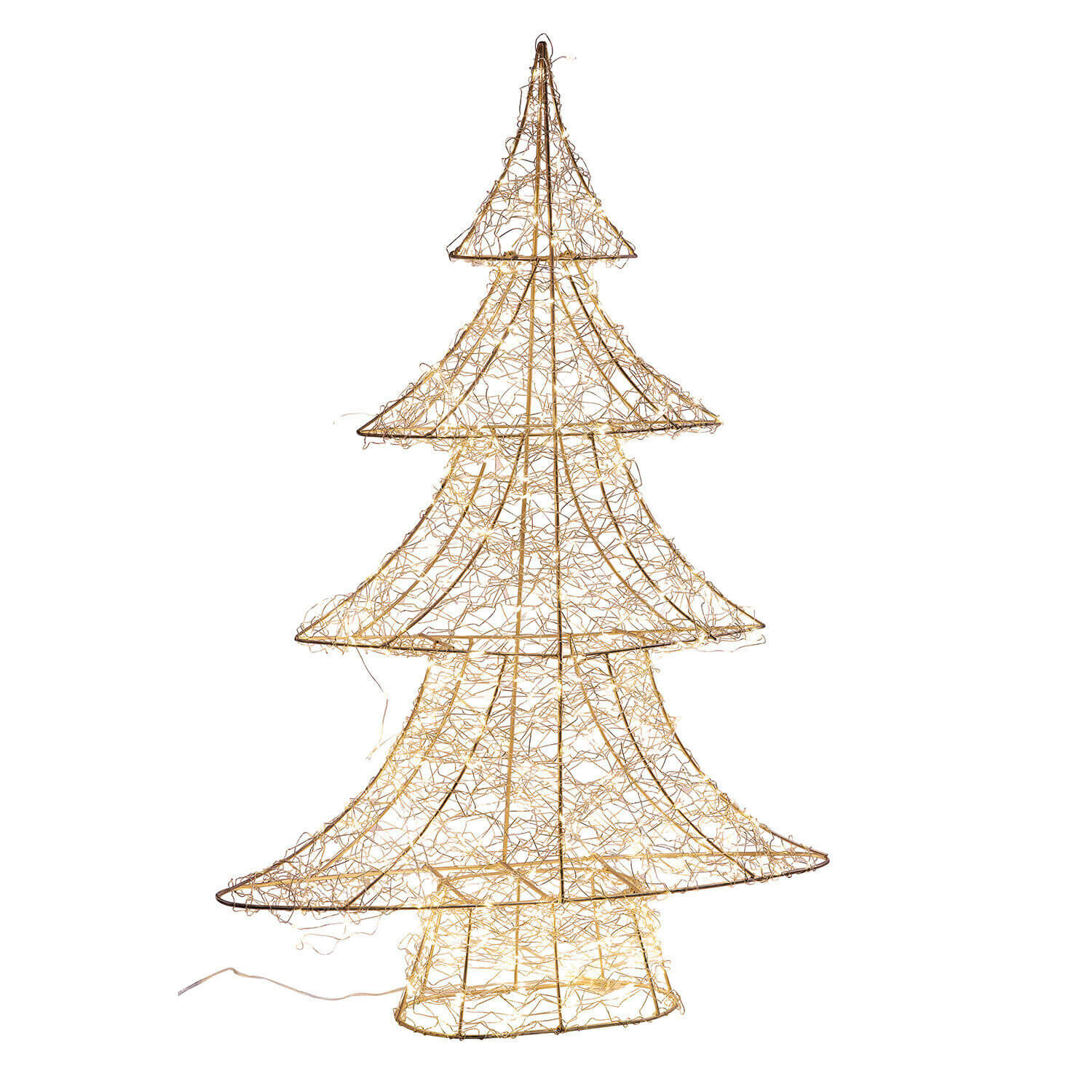 Boom met LED-lampjes Vivetelle Decoratieve kerstboom van metaal met warmwitte LED-verlichting, feestelijke decoratie