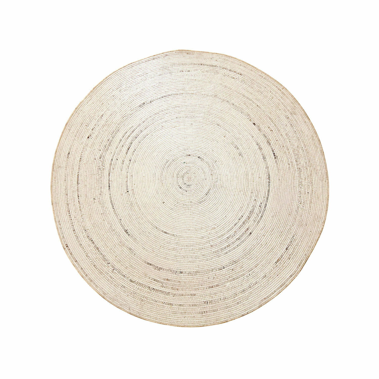 Tapis d’intérieur et d’extérieur Mommon Tapis rond en matériau naturel de couleur claire, parfait pour un intérieur moderne