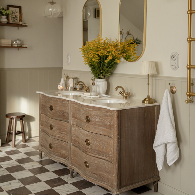 Une salle de bains hors du temps