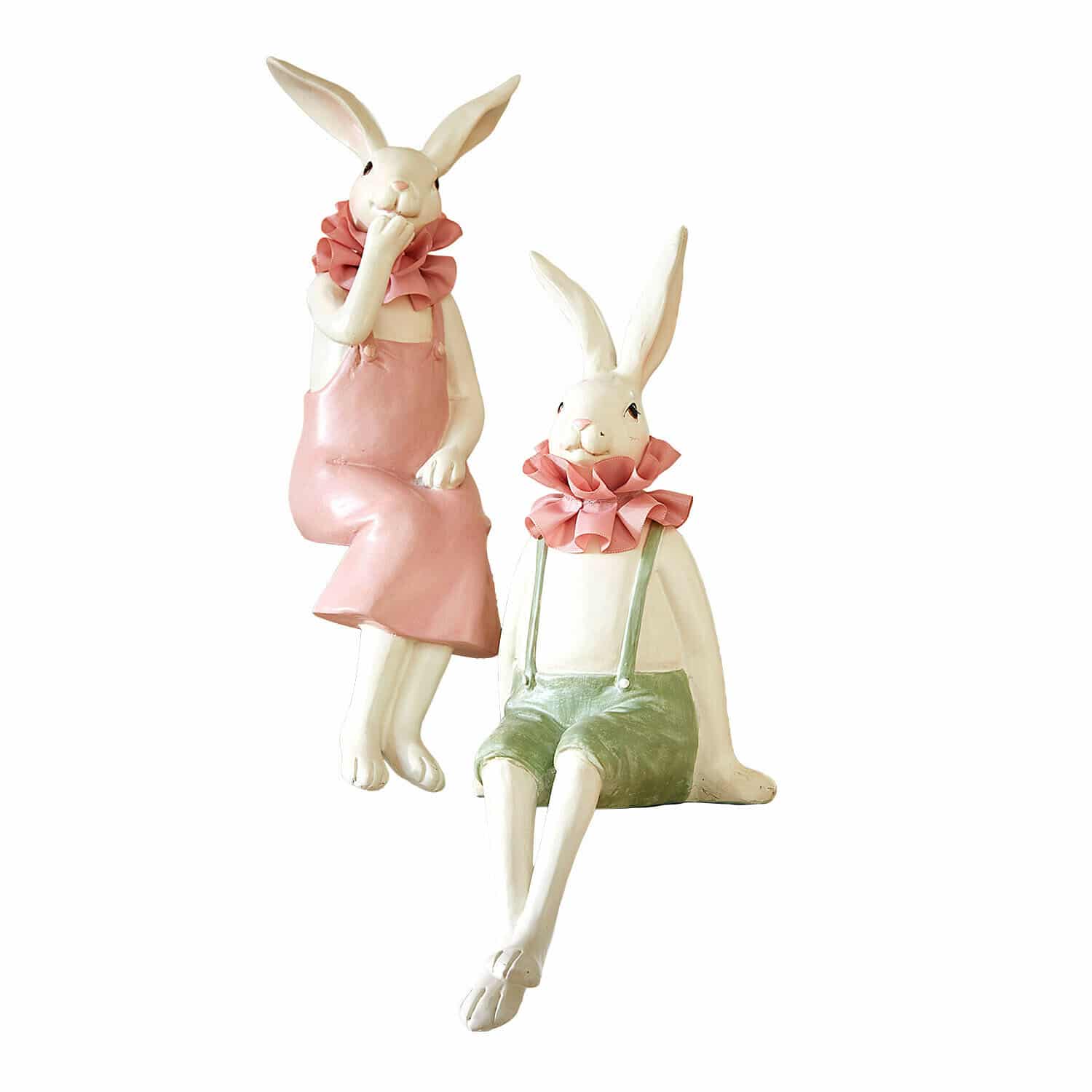 Lot de 2 lapins décoratifs Vent Élysien
