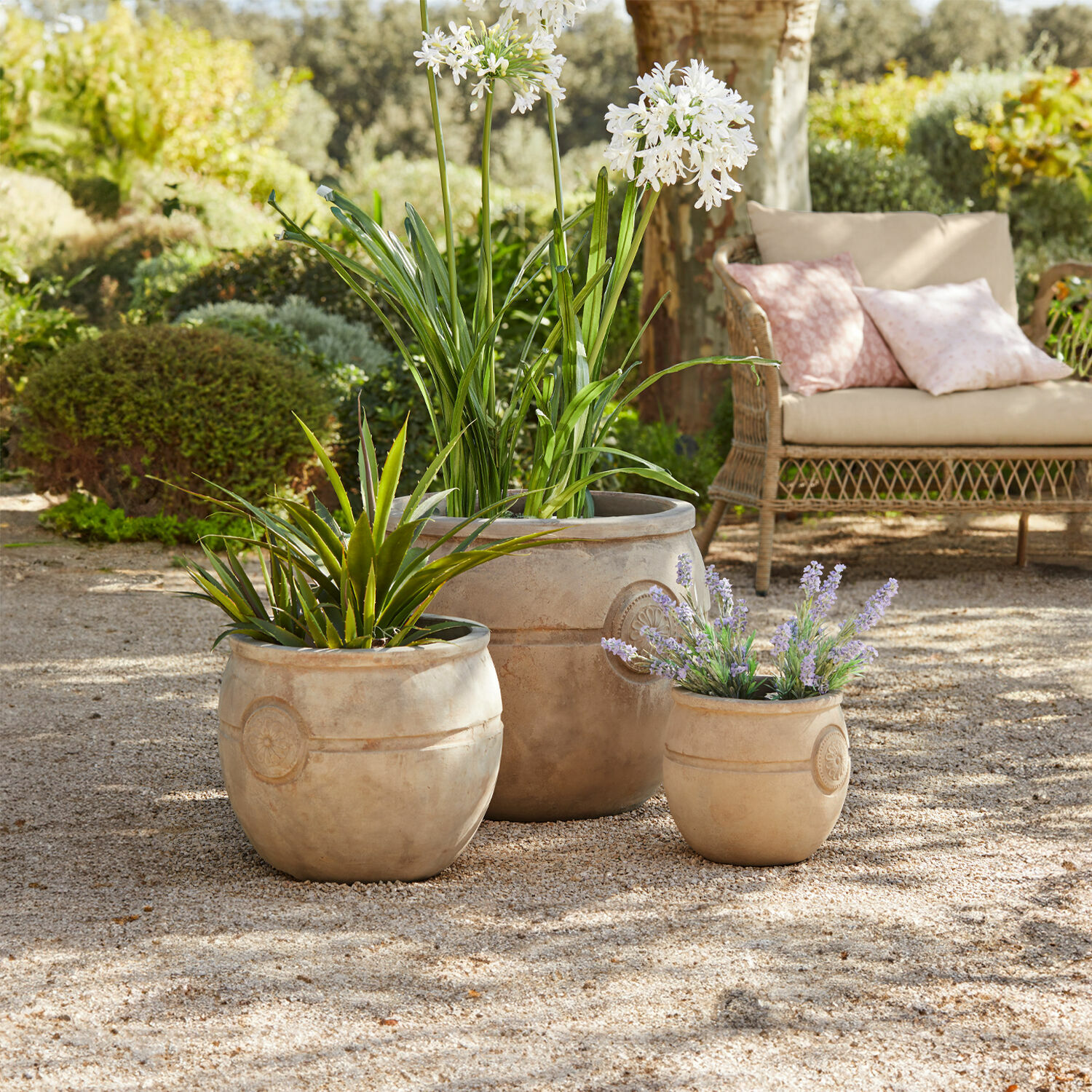 Lot de 3 pots de fleurs Clorivon