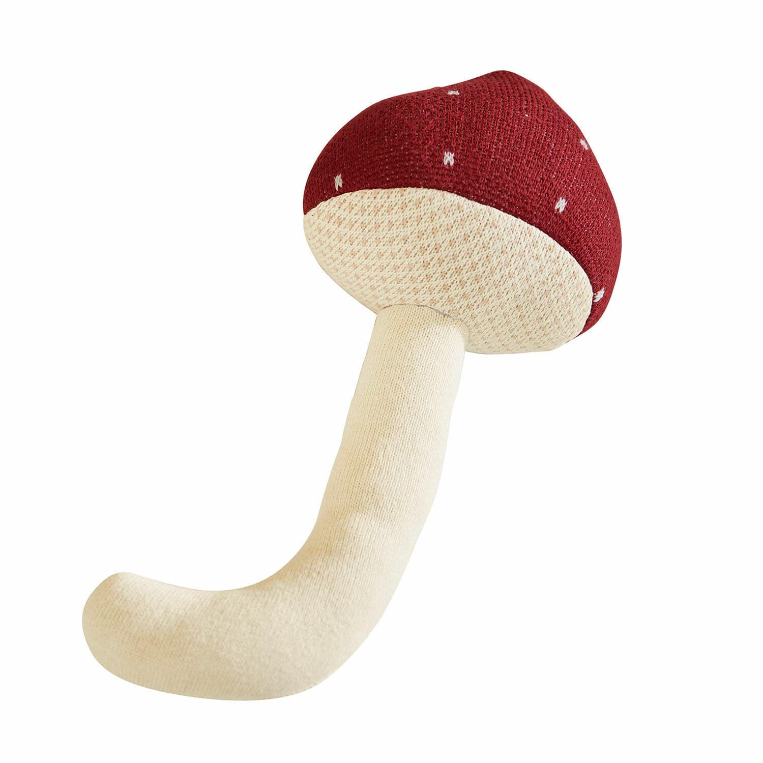 Peluche Norilie Jouet en peluche en forme de champignon rouge et crème, doux et décoratif pour enfants