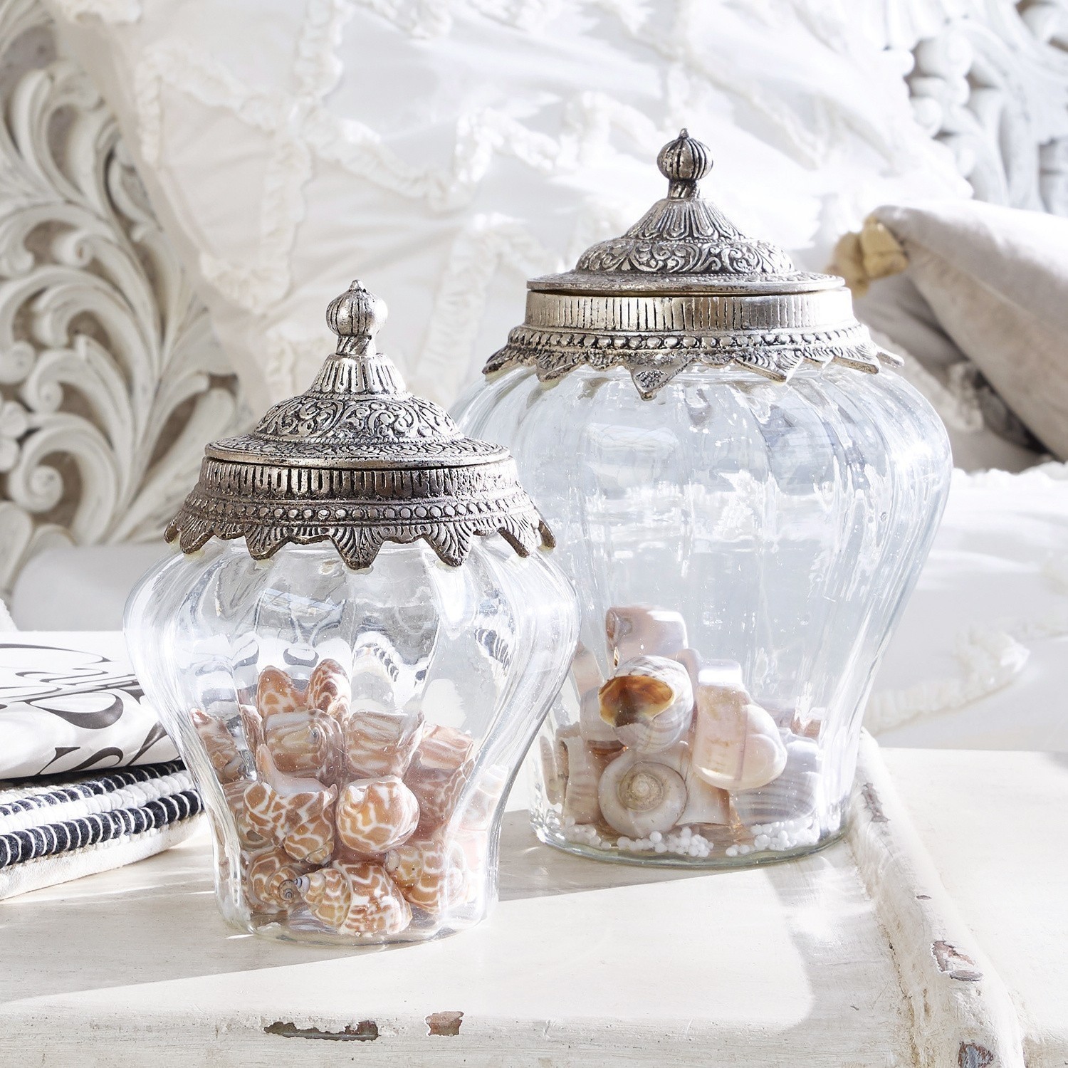 Glazen pot set van 2 Isaline