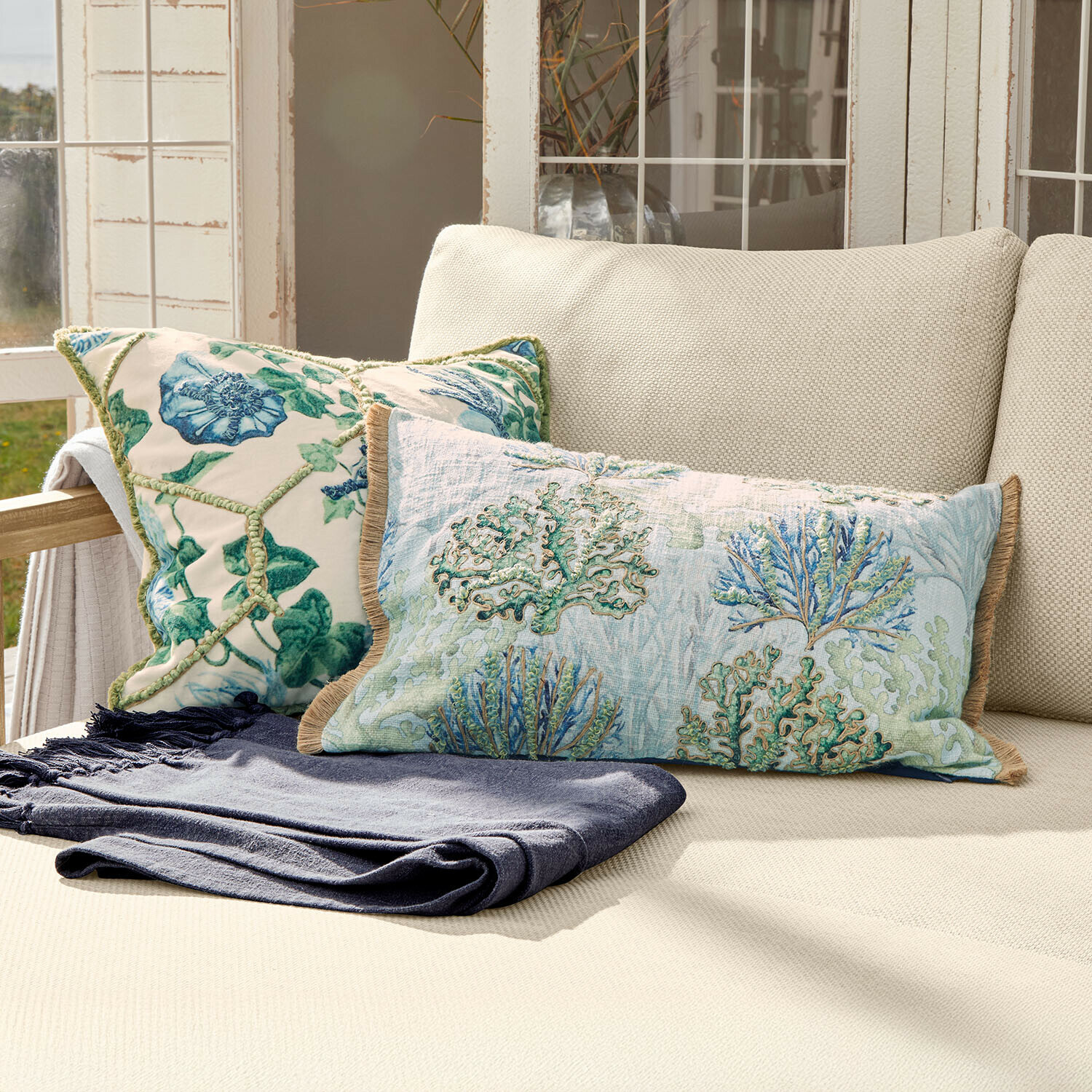 Lot de 2 housses de coussins Ambrisse