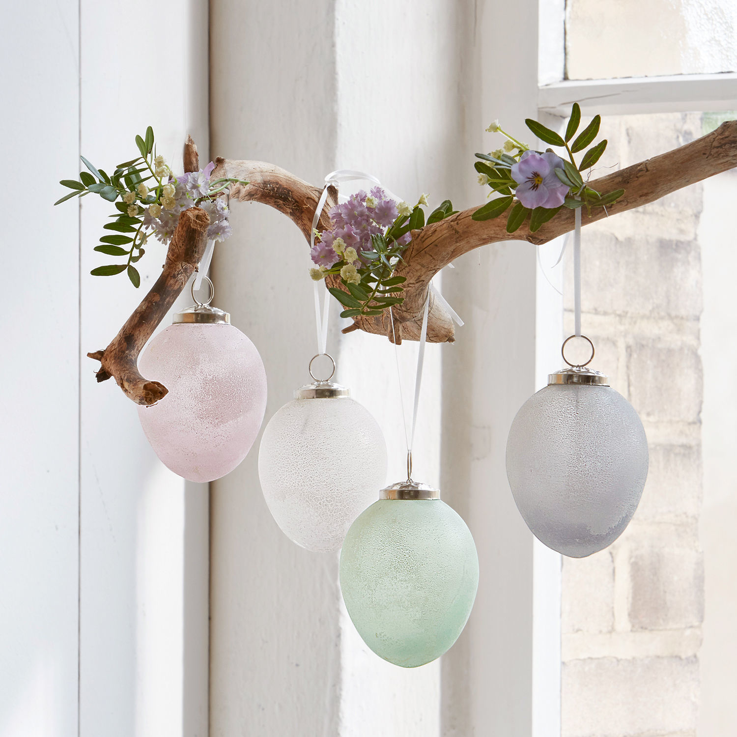 Lot de 4 œufs de Pâques Marble