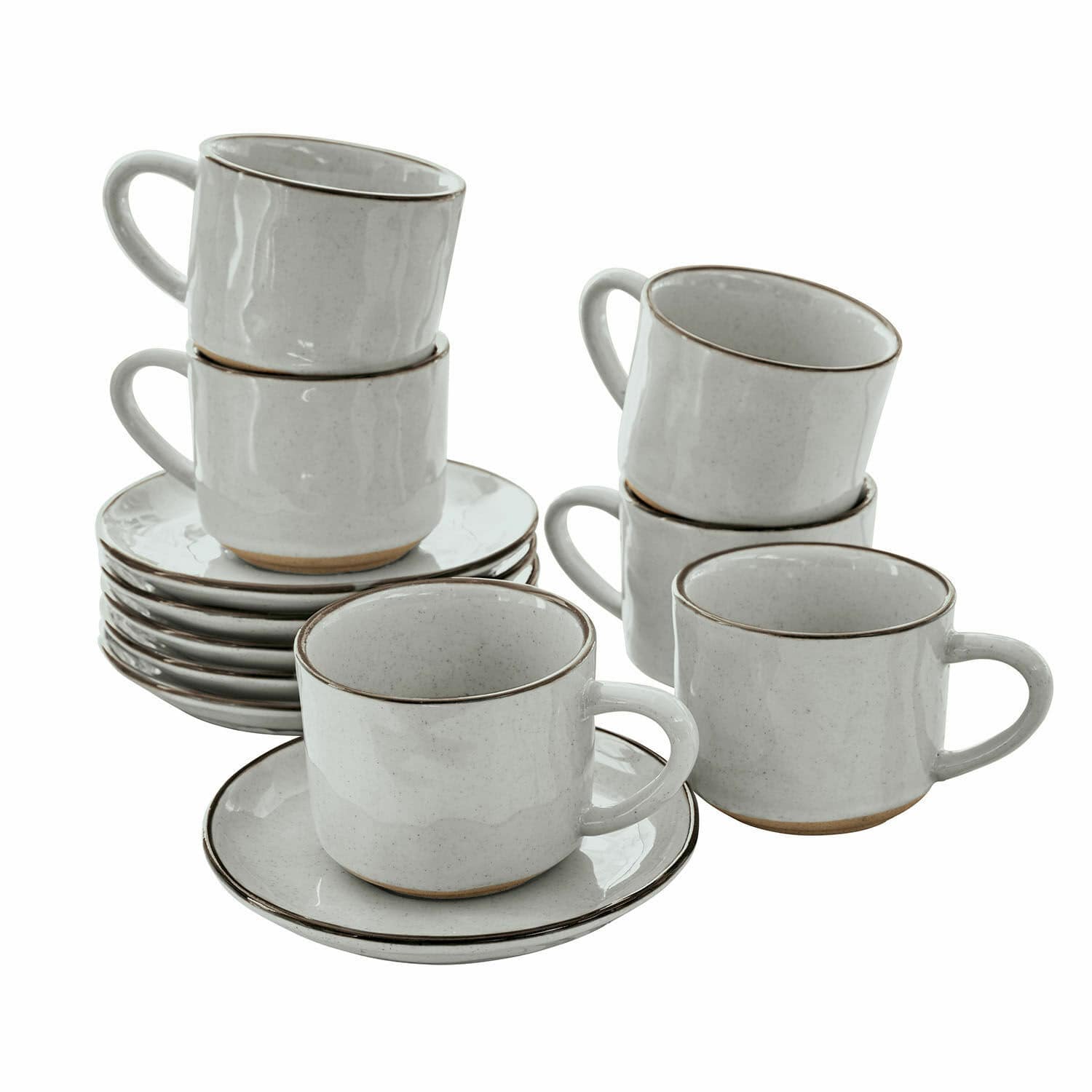 Espressokopje en schoteltje set van 6 Biarré