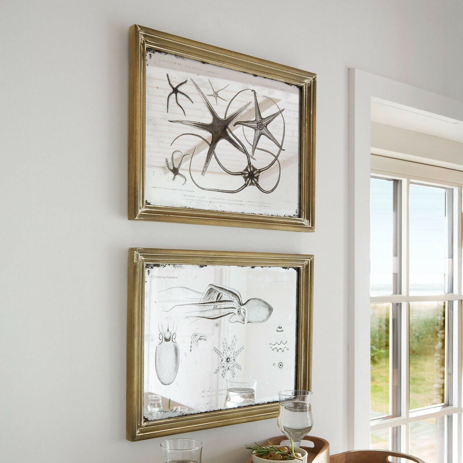 Lot de 2 miroirs à motifs Marivelles