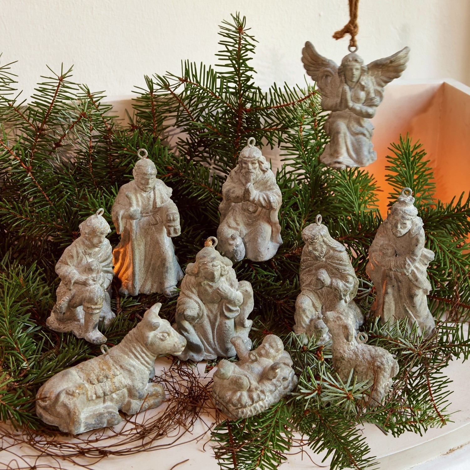 Lot de 10 figurines de crèche Holy Family