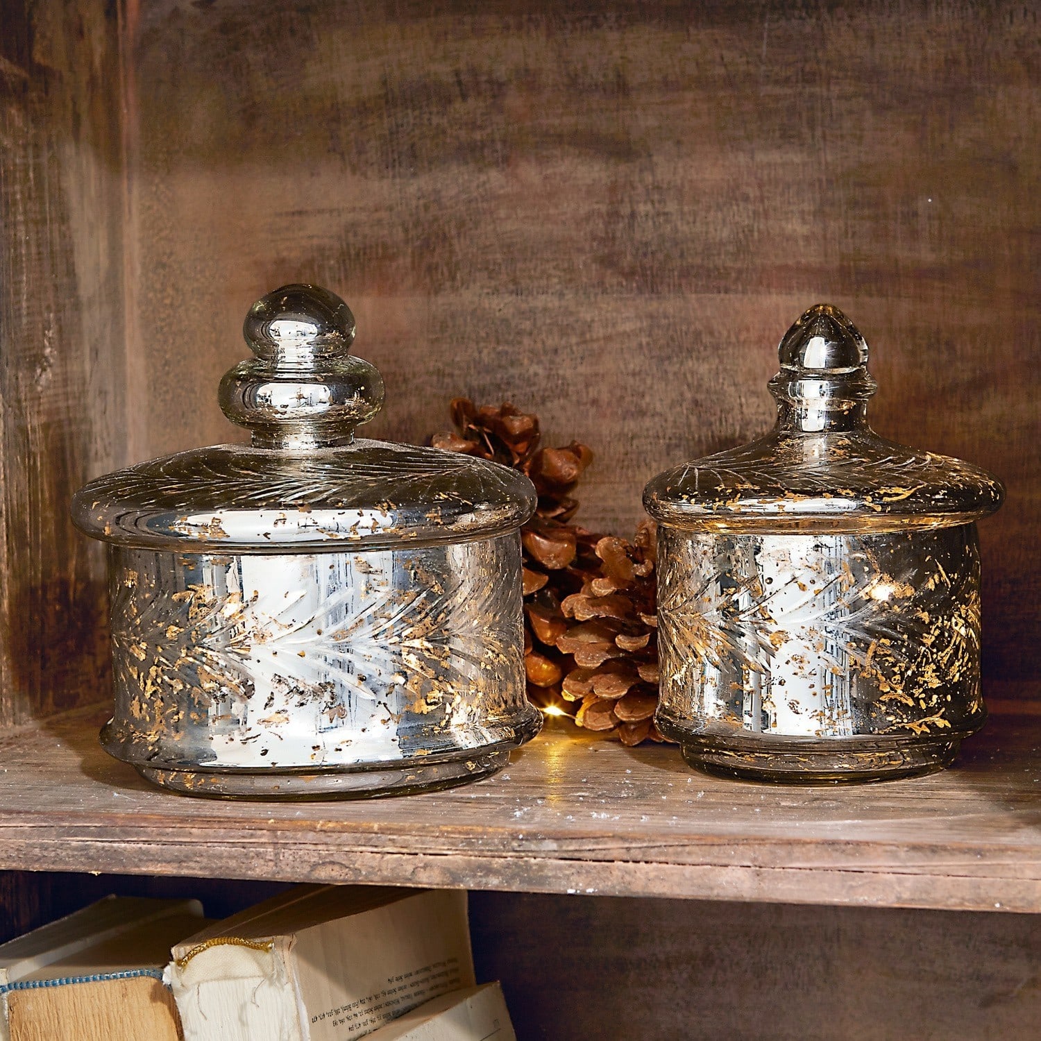 Glazen pot set van 2 Elexa