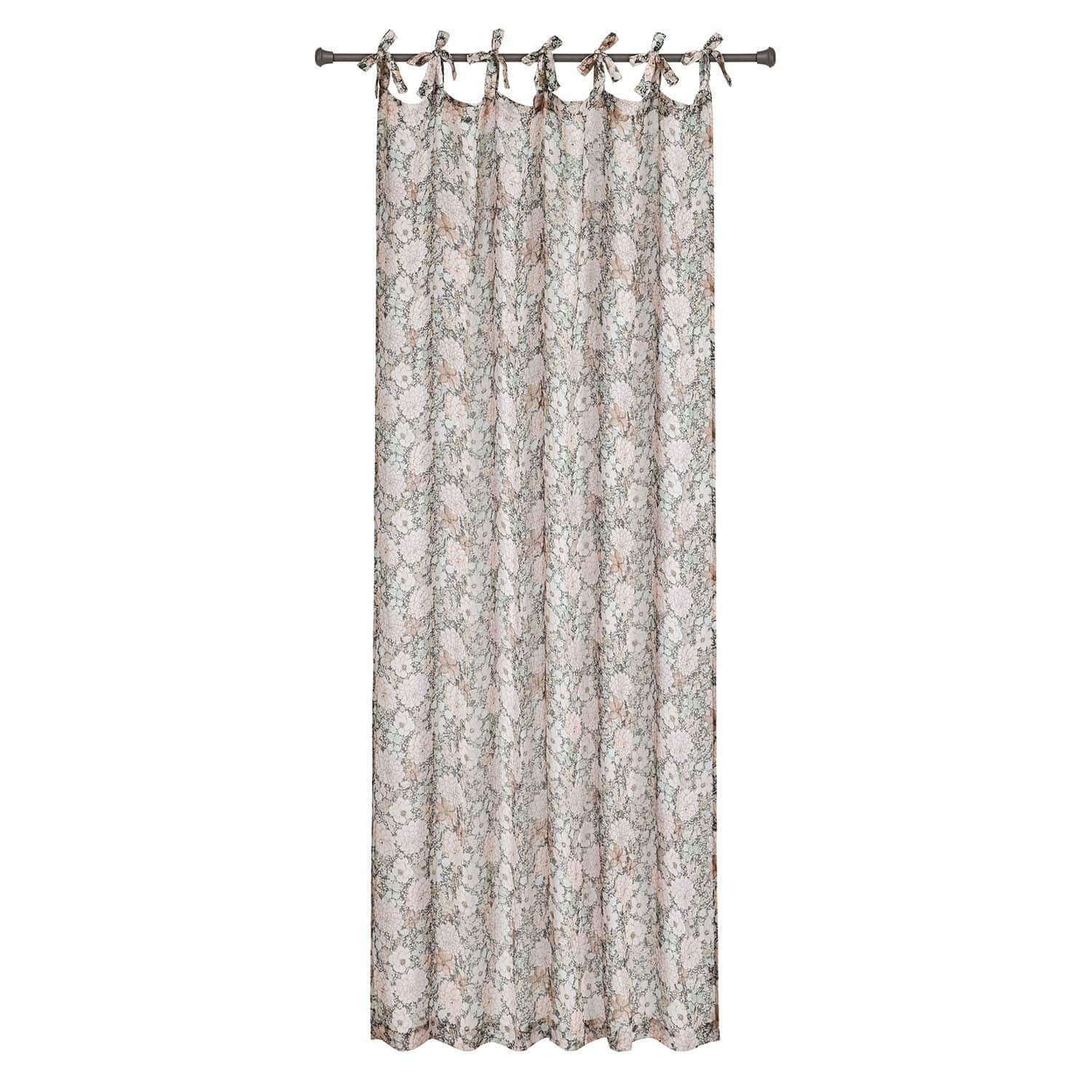Gordijn Cappellina Katoenen gordijn met pastelbloemenpatroon, licht en decoratief voor woonkamer