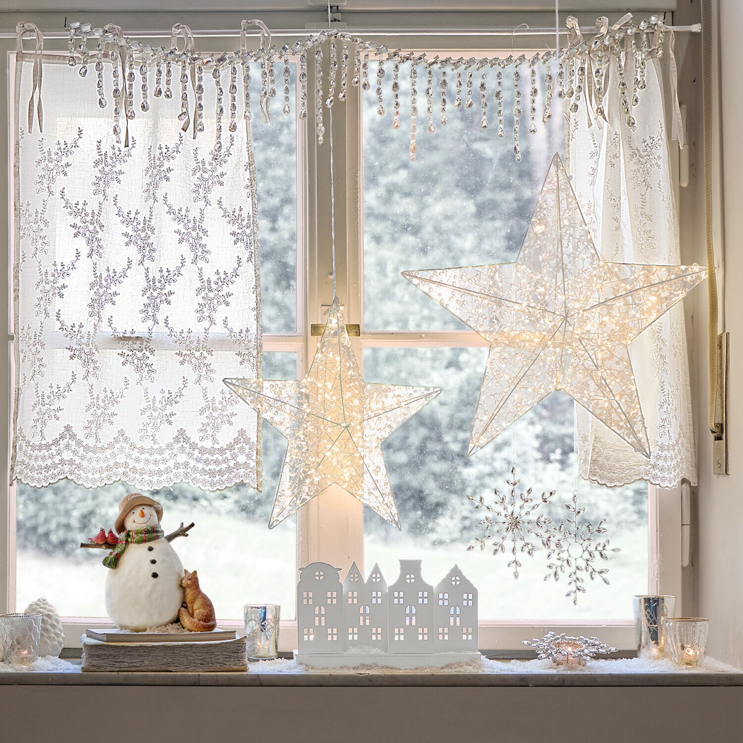 Ster met ledlampjes set van 2 Brightens