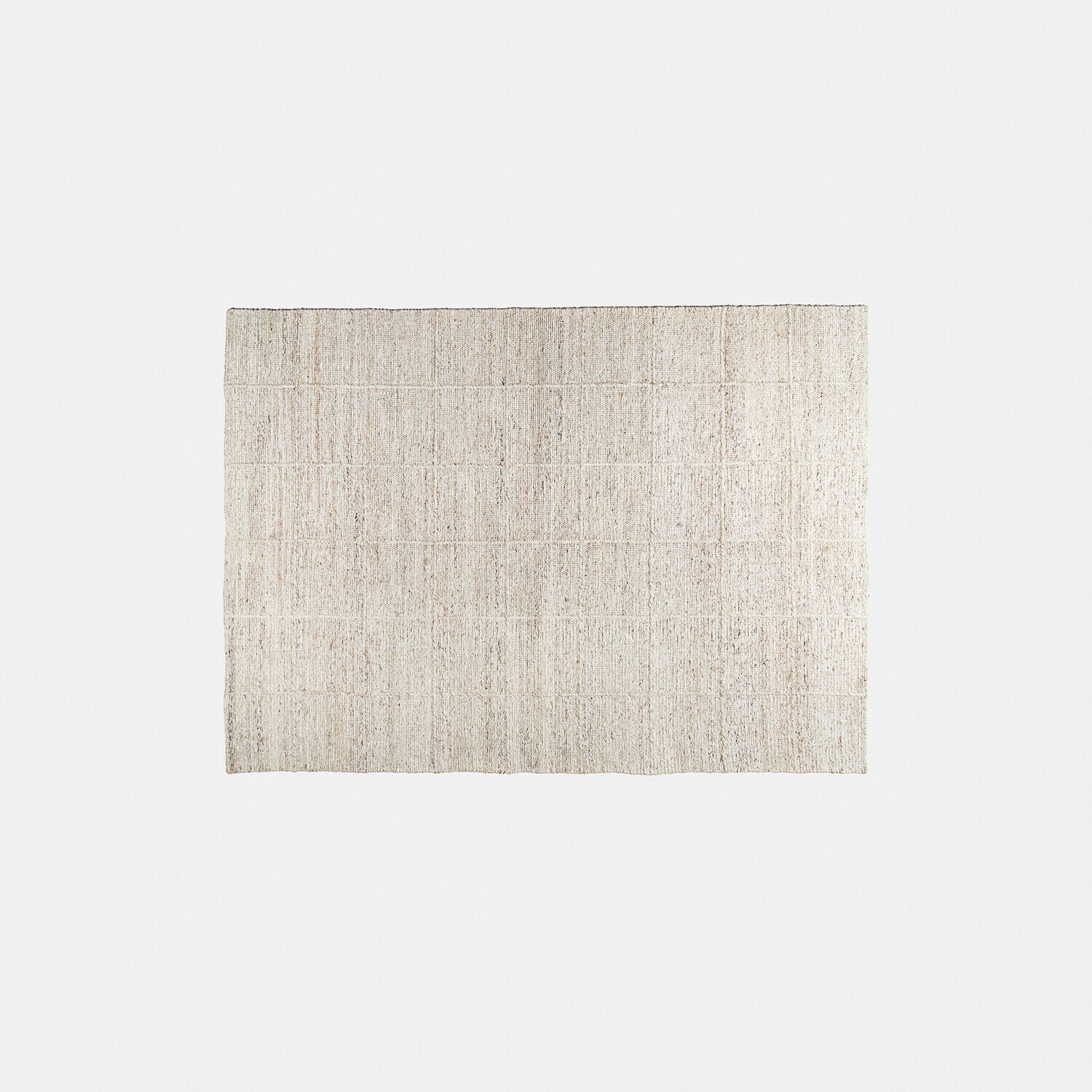 Tapis d’intérieur et d’extérieur Gravière Tapis beige en matériau naturel avec motif discret, parfait pour un intérieur moderne
