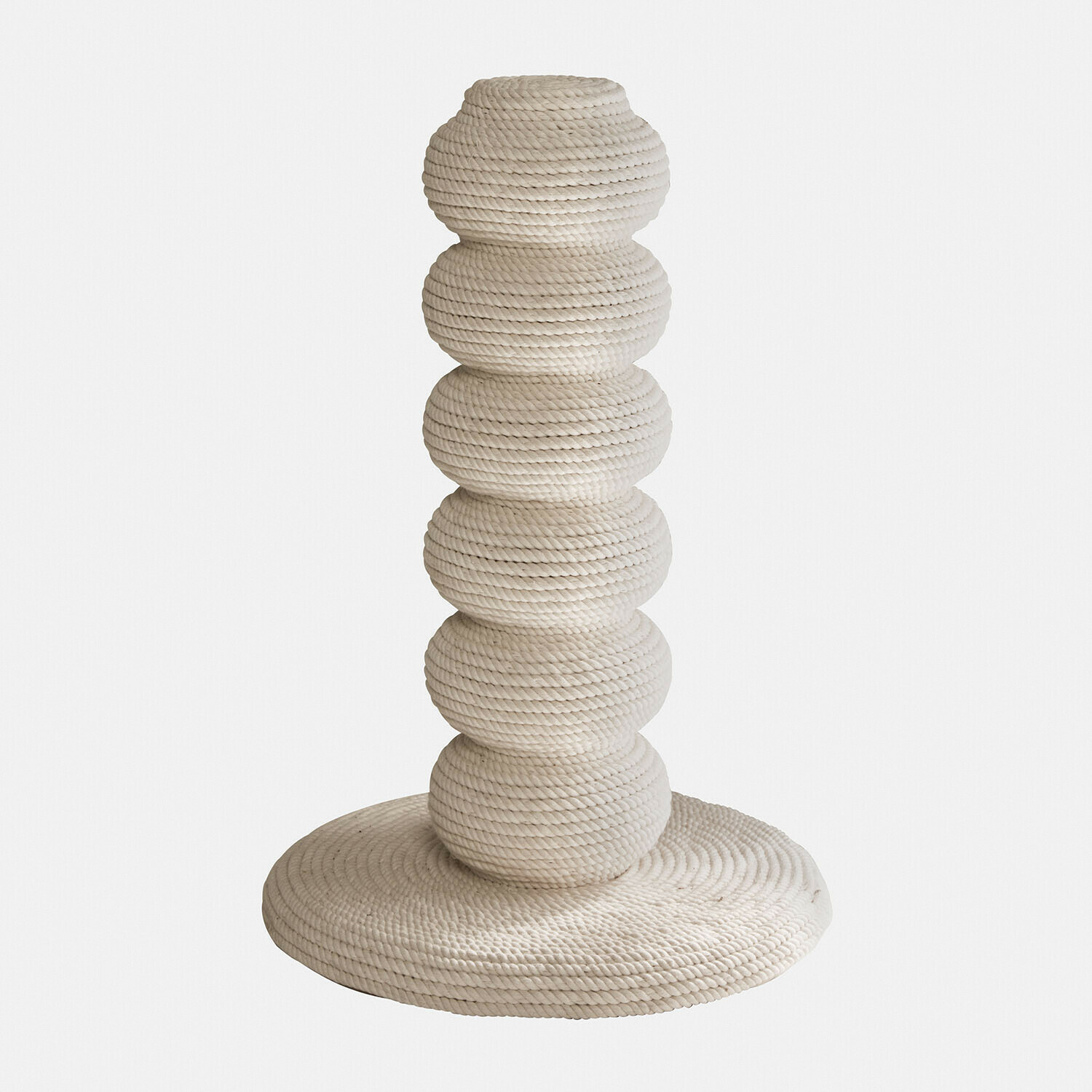 Decoratief beeld van wit touw met unieke vorm, modern interieurdecoratie-element