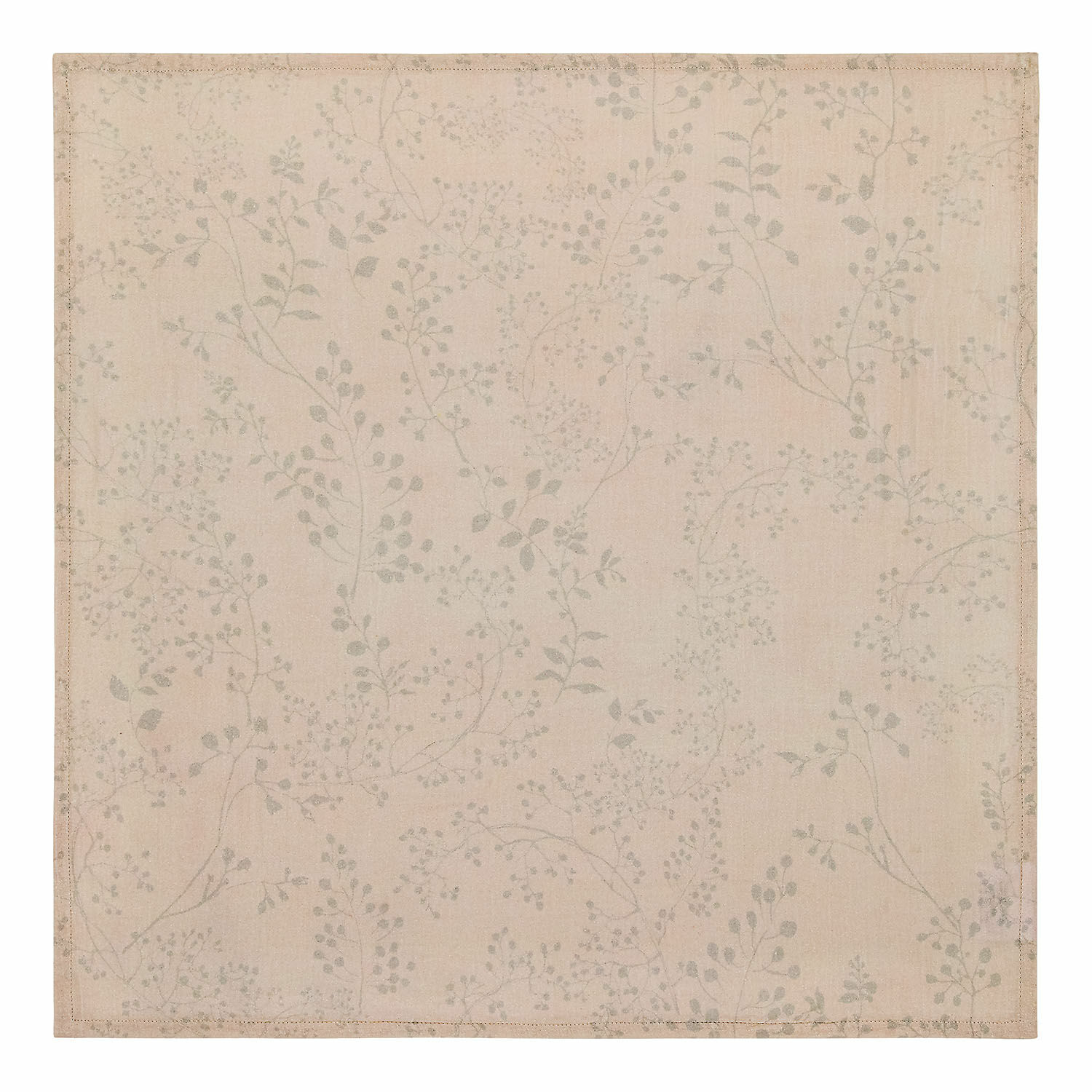 Lot de 3 langes pour bébé Bellise Nappe beige en coton avec motif végétal délicat, décoration de table élégante