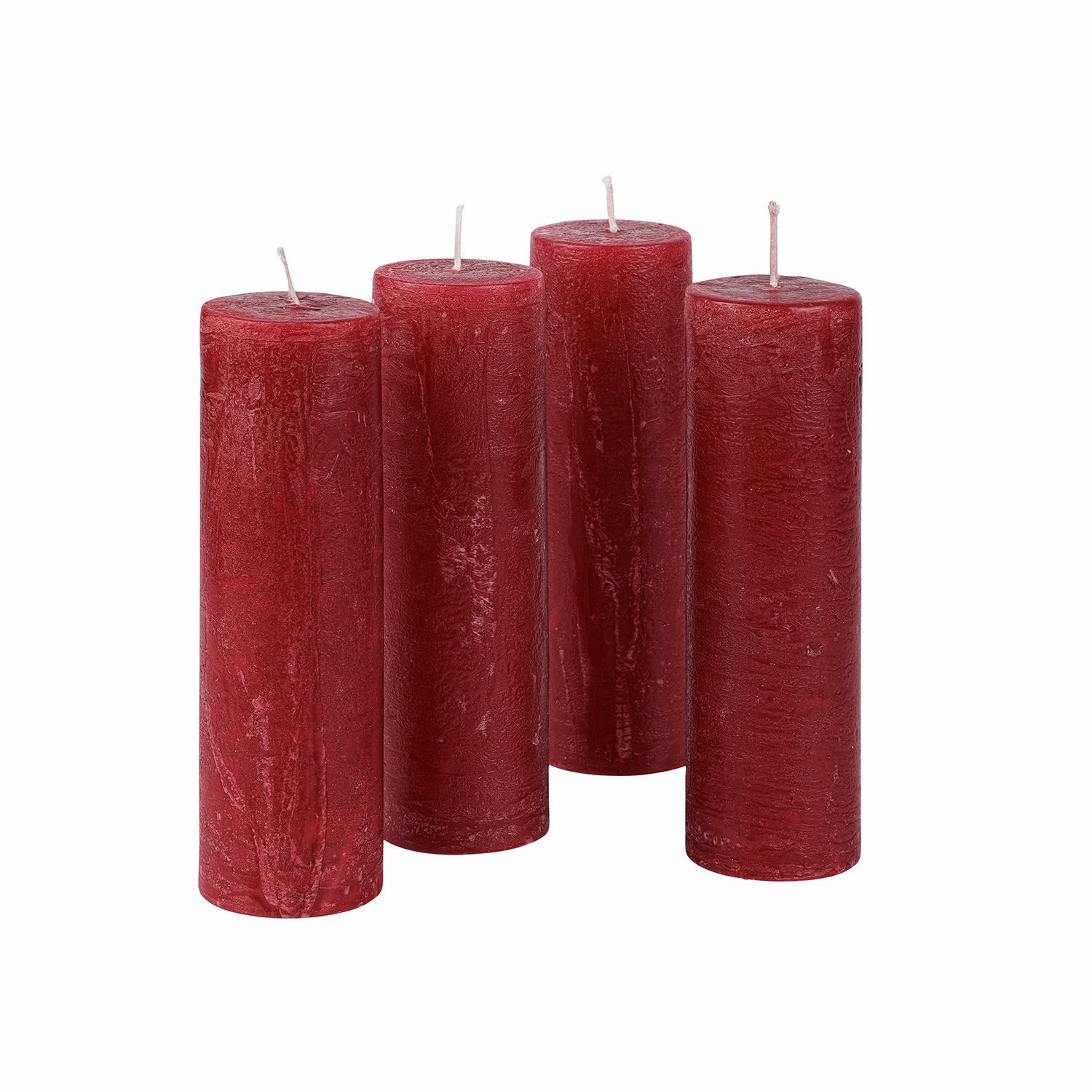 rood Set van 4 rode Muriel kaarsen van was, interieurdecoratie, decoratieve kaarsen