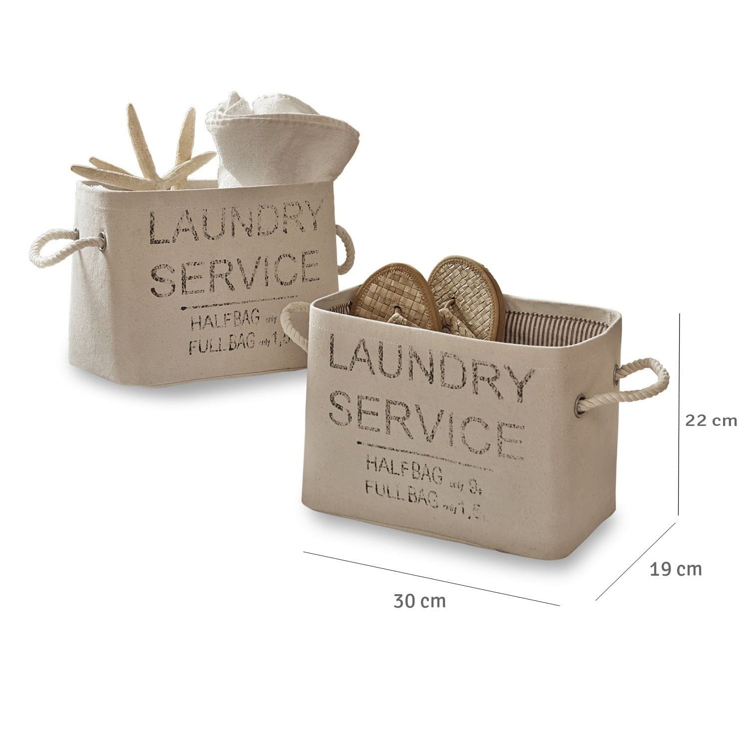 Lot de 2 paniers Laundry