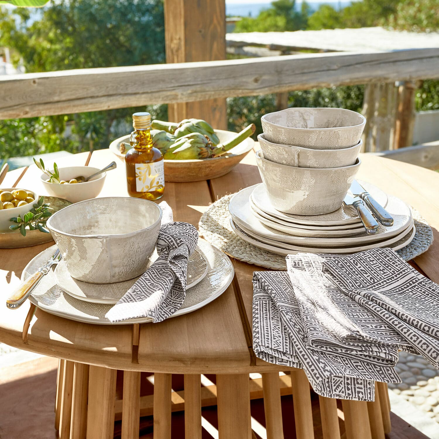 Groot bord set van 4 Luganville