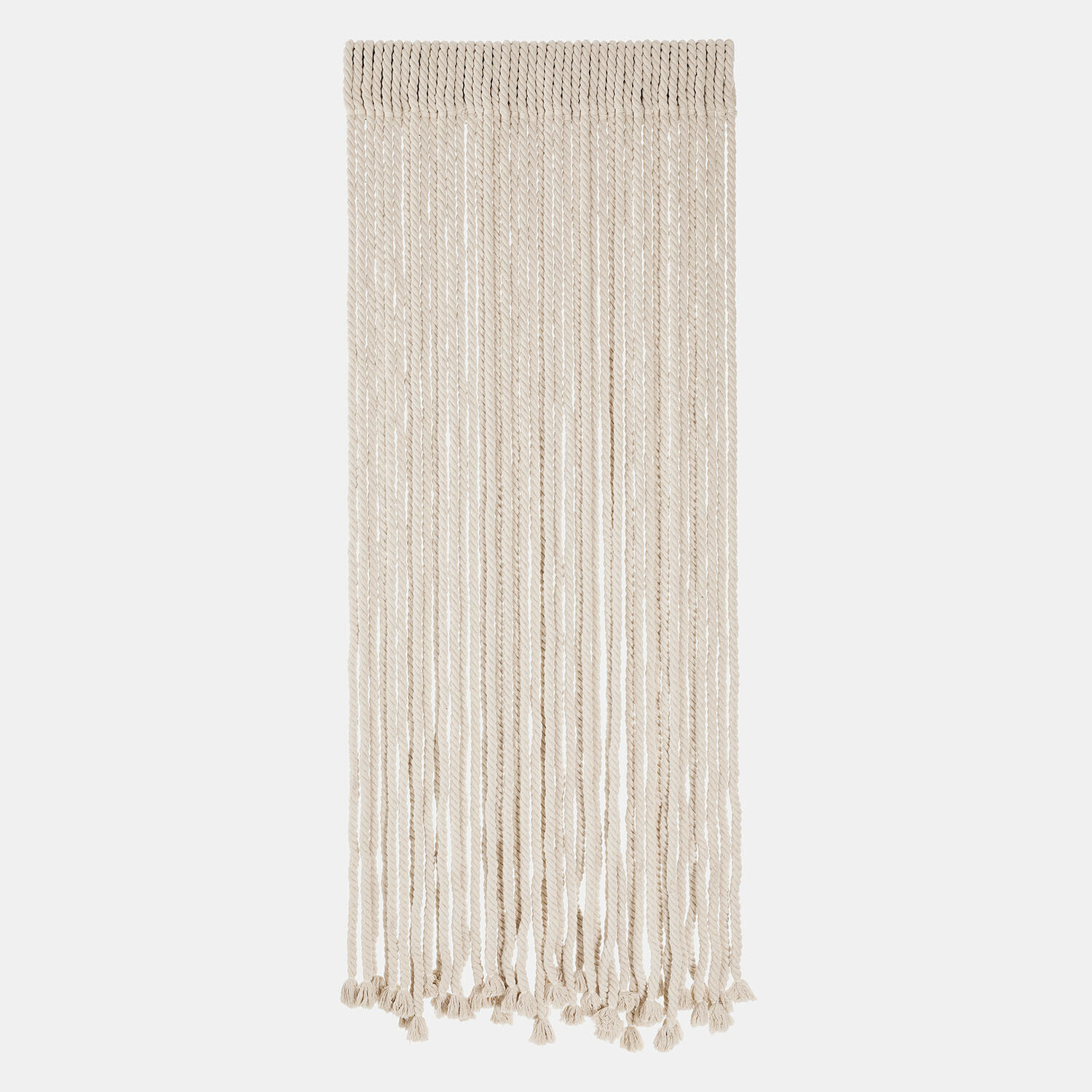 Rideau de cordes Trésalya Décoration murale macramé en corde de coton beige naturel pour un style bohème intérieur
