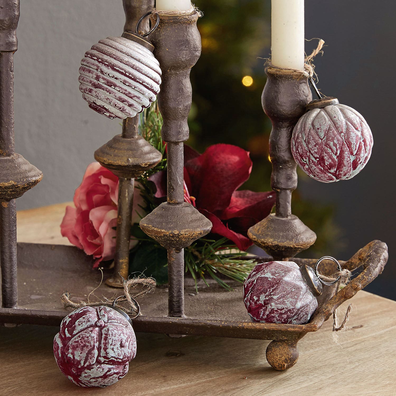 Lot de 4 boules de Noël Orlane