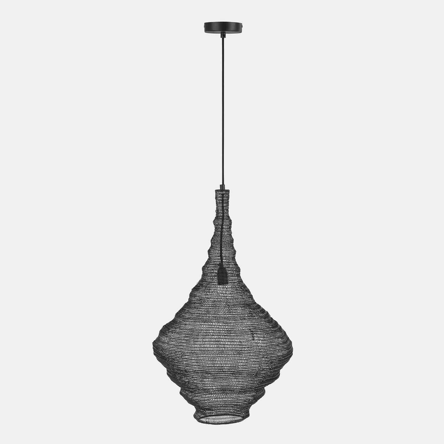 Suspension Nalira Suspension en fil métallique noir au design unique, éclairage décoratif moderne pour intérieur