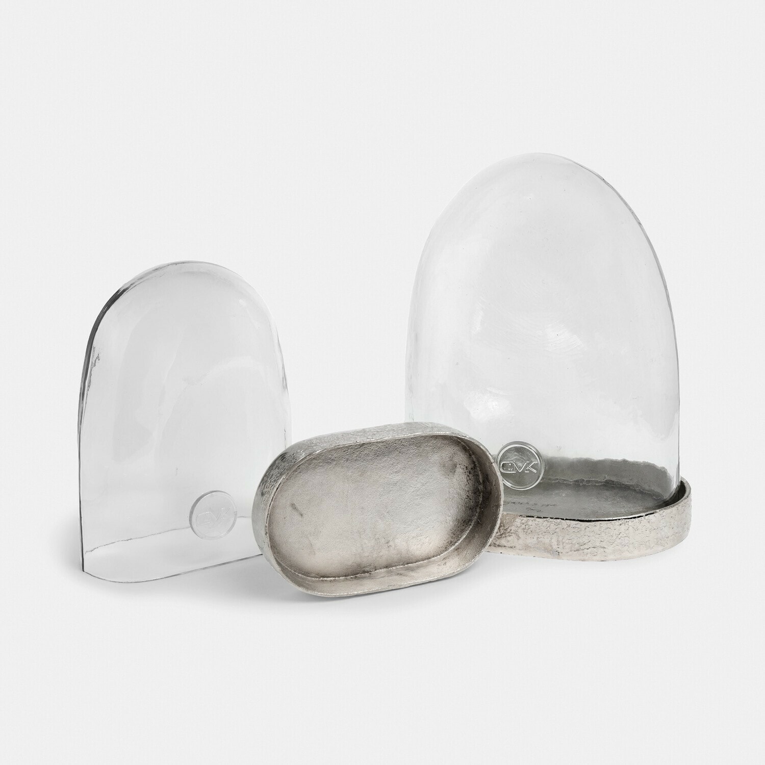 Lot de 2 cloches en verre Brévaline