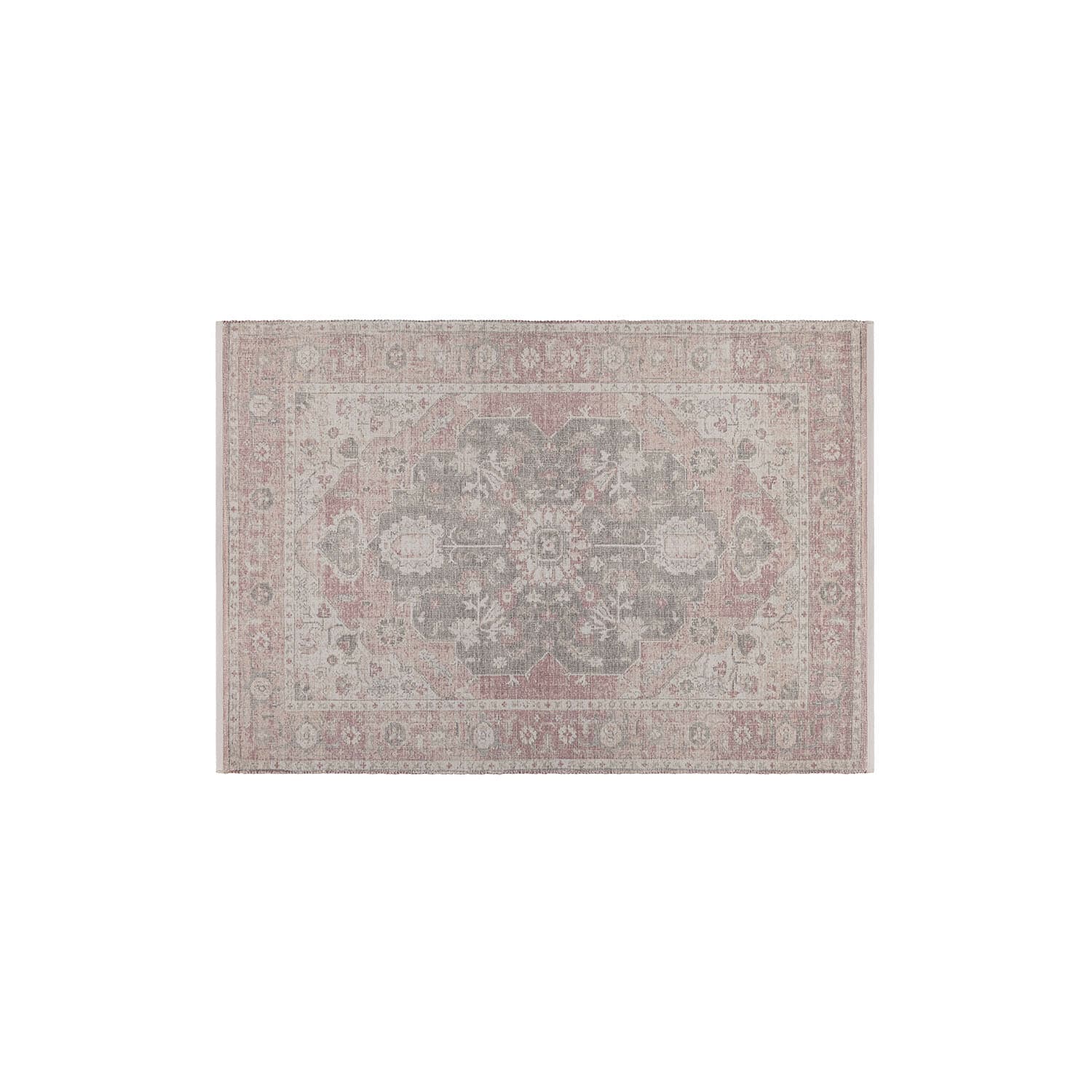 Vloerkleed Kaelun Oosterse vloerkleed met grijs-roze patroon, zacht materiaal, stijlvolle interieurdecoratie