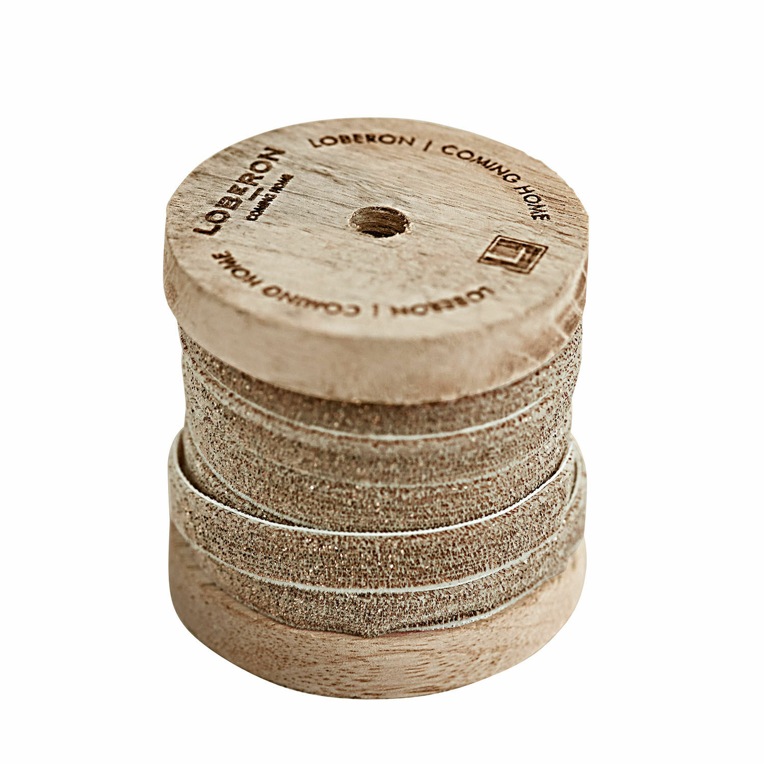 Ruban en velours doré sur bobine en bois pour décoration et artisanat