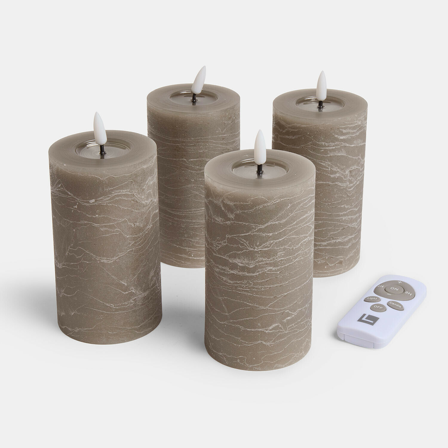 Lot de 4 bougies cylindriques à LED Rimfalla