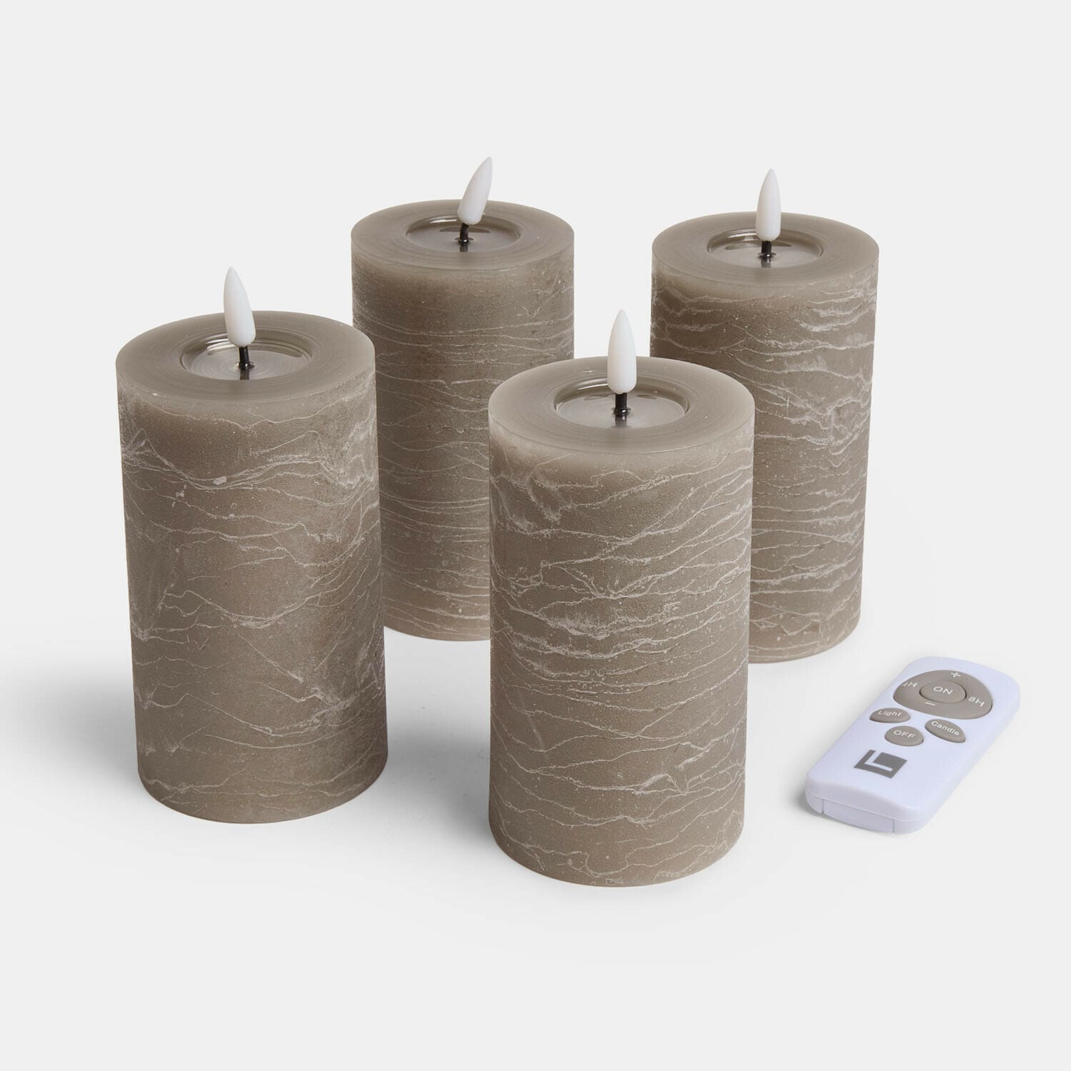 Ledstompkaars set van 4 Rimfalla