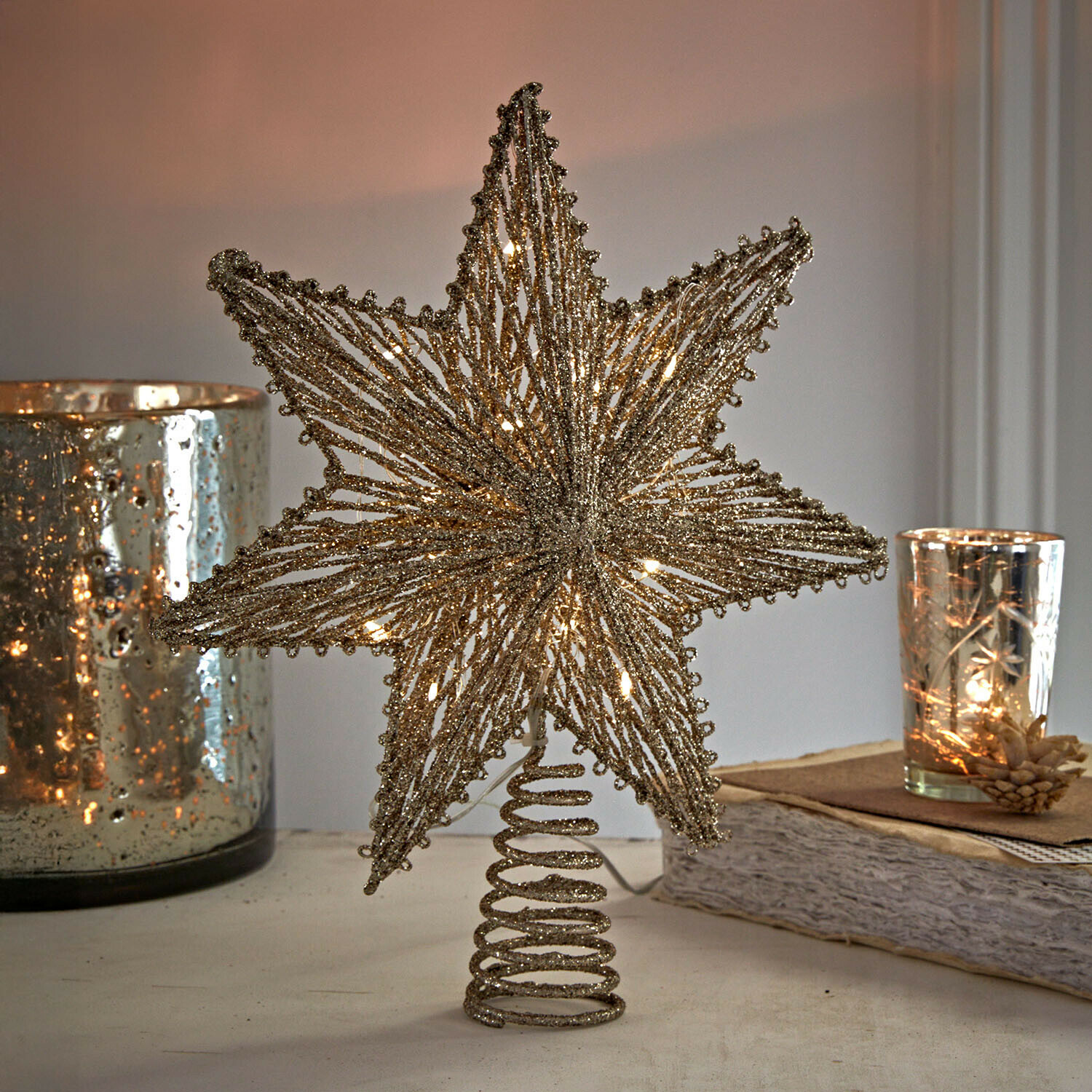 Kerstboompiek met leds Amarosas