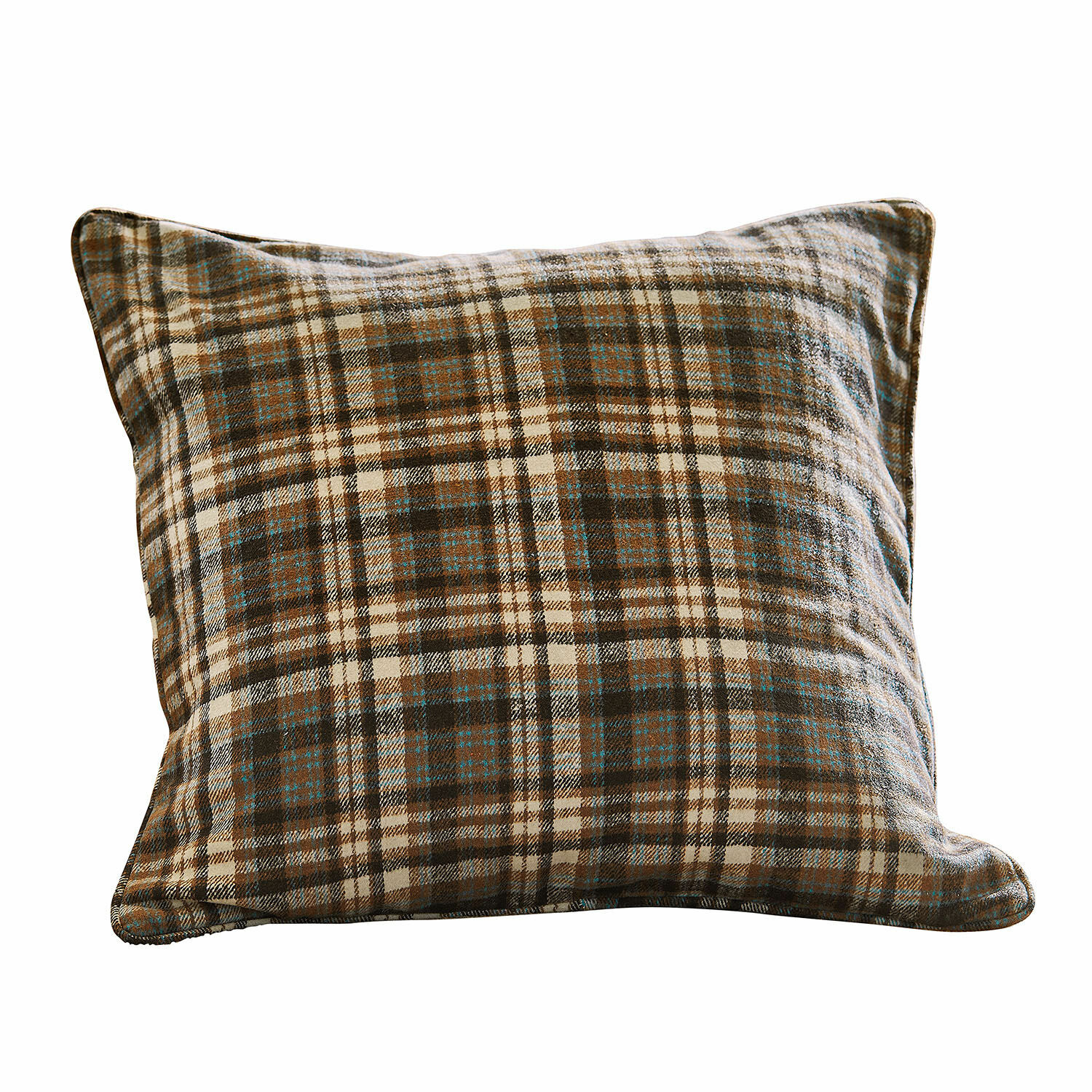 Kussenhoes Celestria Decoratief kussen van zachte stof met bruin-beige ruitpatroon, perfect voor de woonkamer