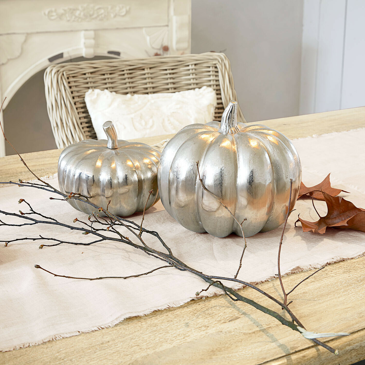 Lot de 2 citrouilles décoratives Alérisse