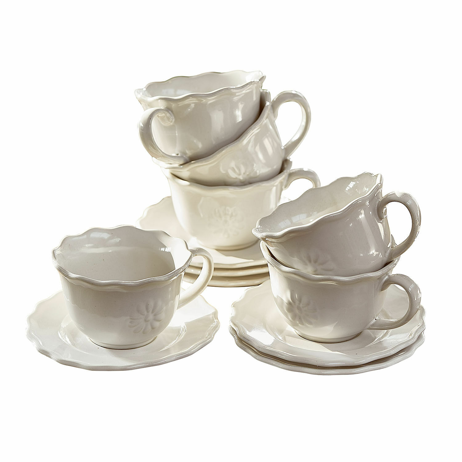 Kopje met schoteltje set van 6 Mallevesse