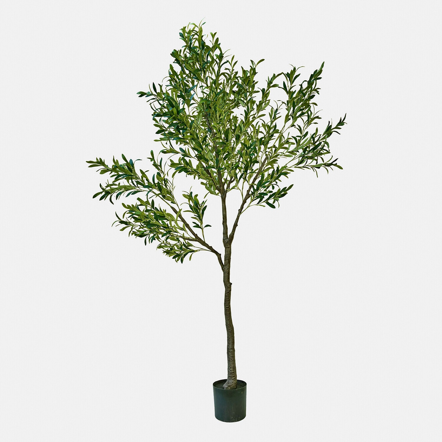Decoratieve olijfboom Faelira Kunstmatige olijfboom in zwarte pot met groene bladeren voor binnen- en buitendecoratie