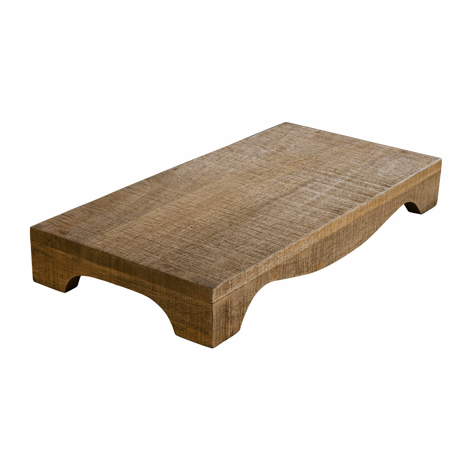 Plateau Torviano Planche à découper en bois naturel avec découpes décoratives, accessoire pratique pour la cuisine