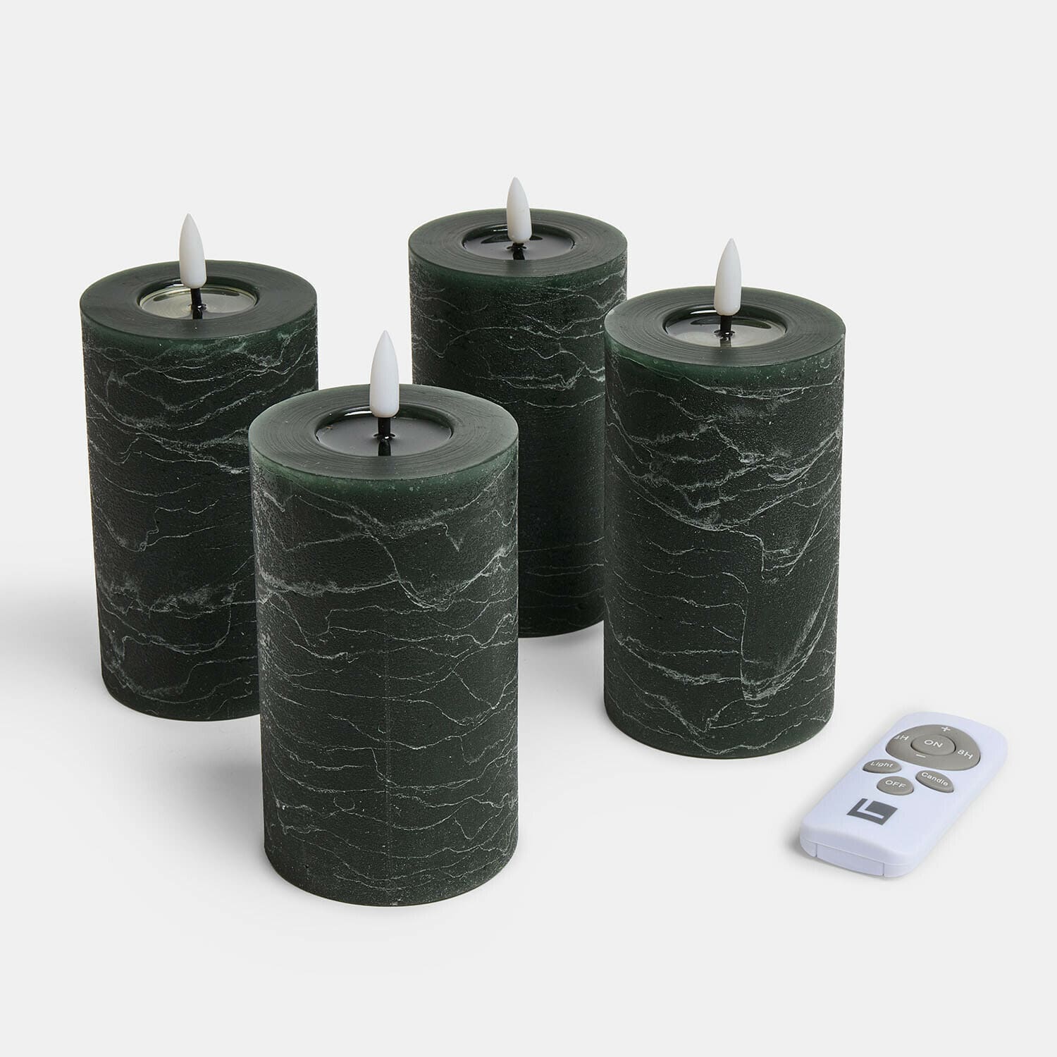 Lot de 4 bougies cylindriques à LED Rimfalla