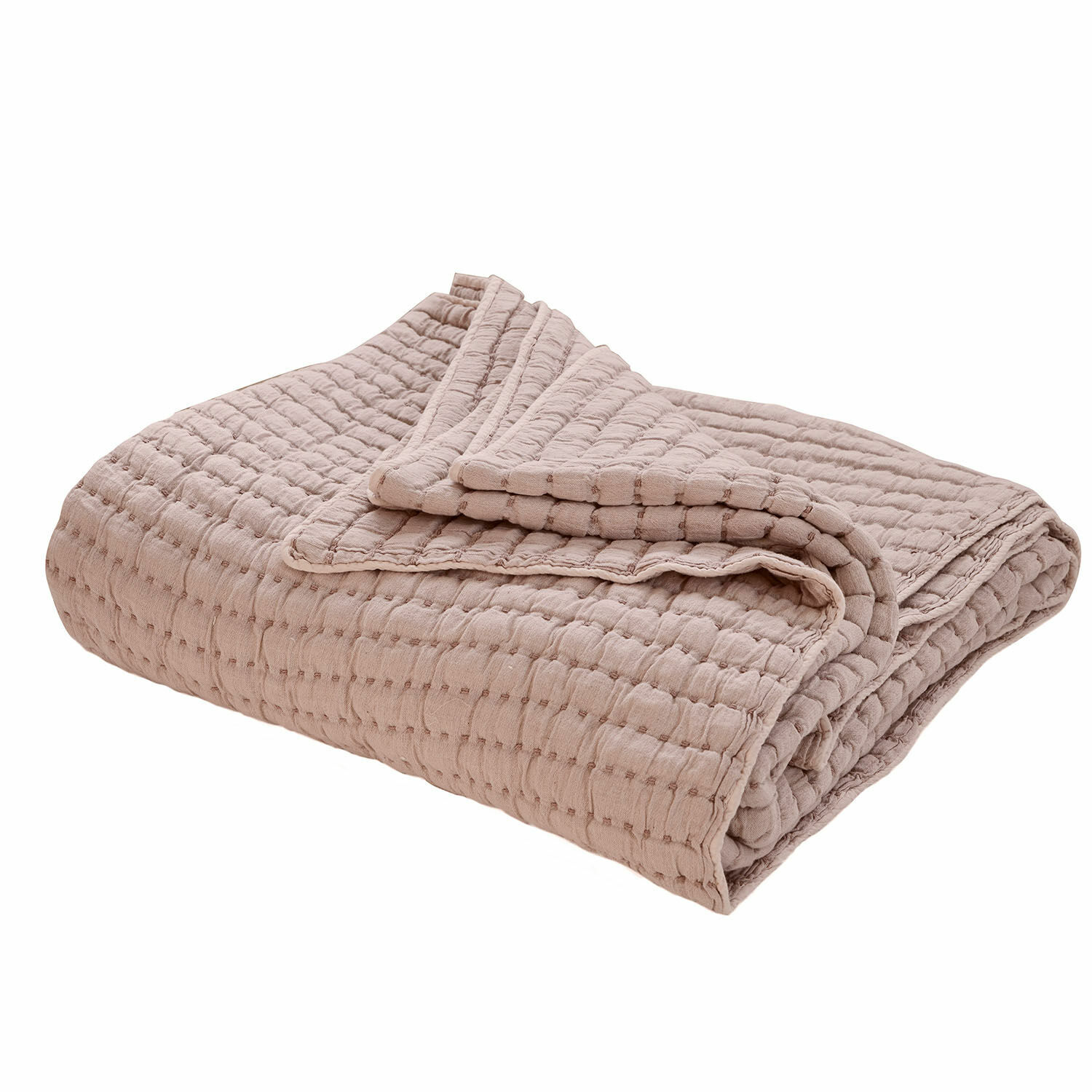 Quilt Herepian Beige gewatteerde katoenen deken, zacht en comfortabel voor een gezellige woonruimte en decoratie